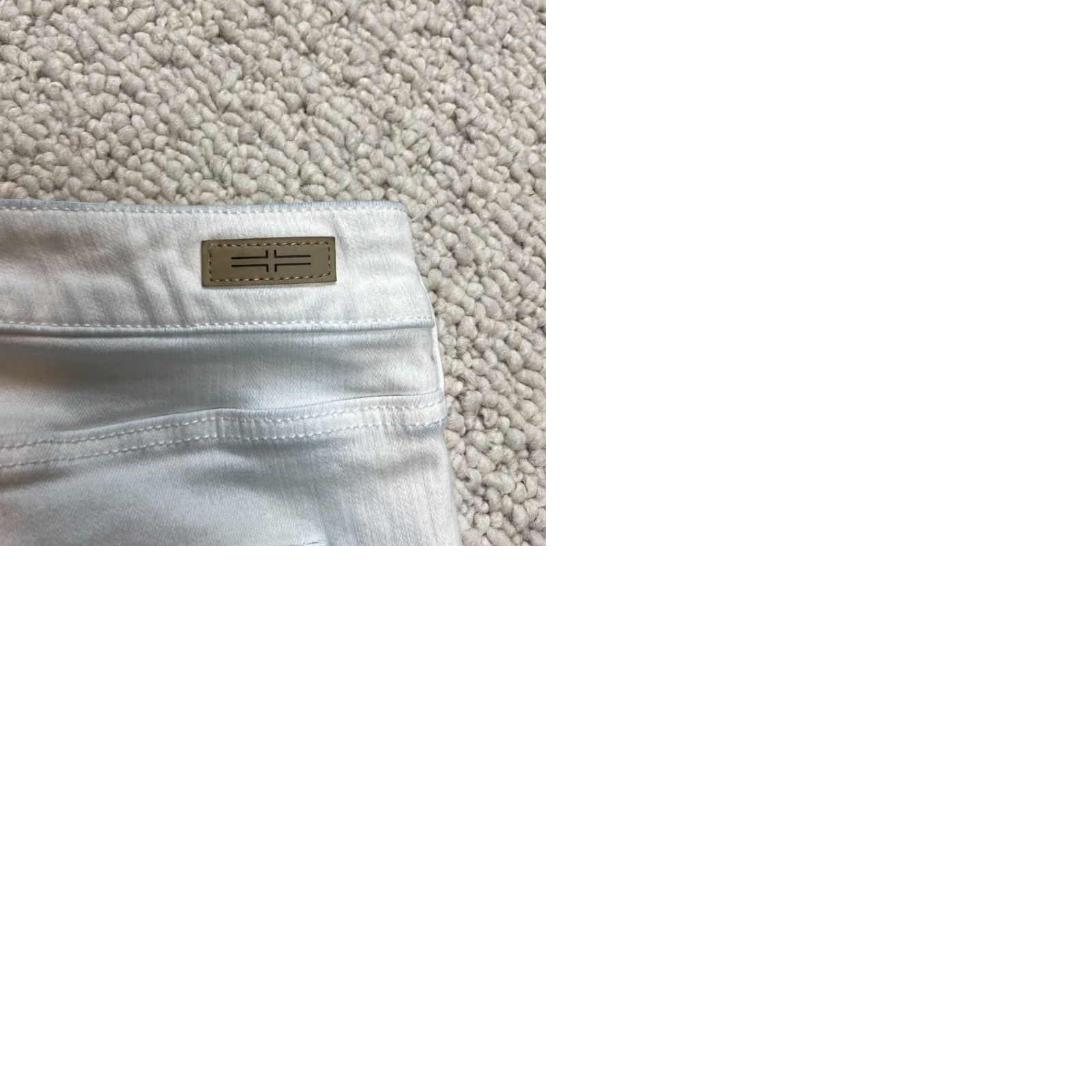 Vintage Liverpool Jeans Womens Jeans 14/32 White Skinny Mid Rise Stretch Fringes Bottoms Size 36" / US 14 / IT 50 - 10 Thumbnail