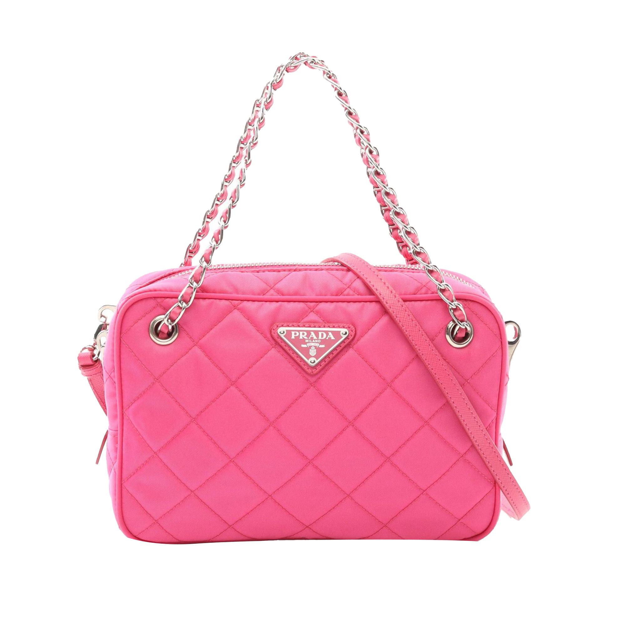 Prada Impuntu Tessuto Camera Bag in Pink, Women's