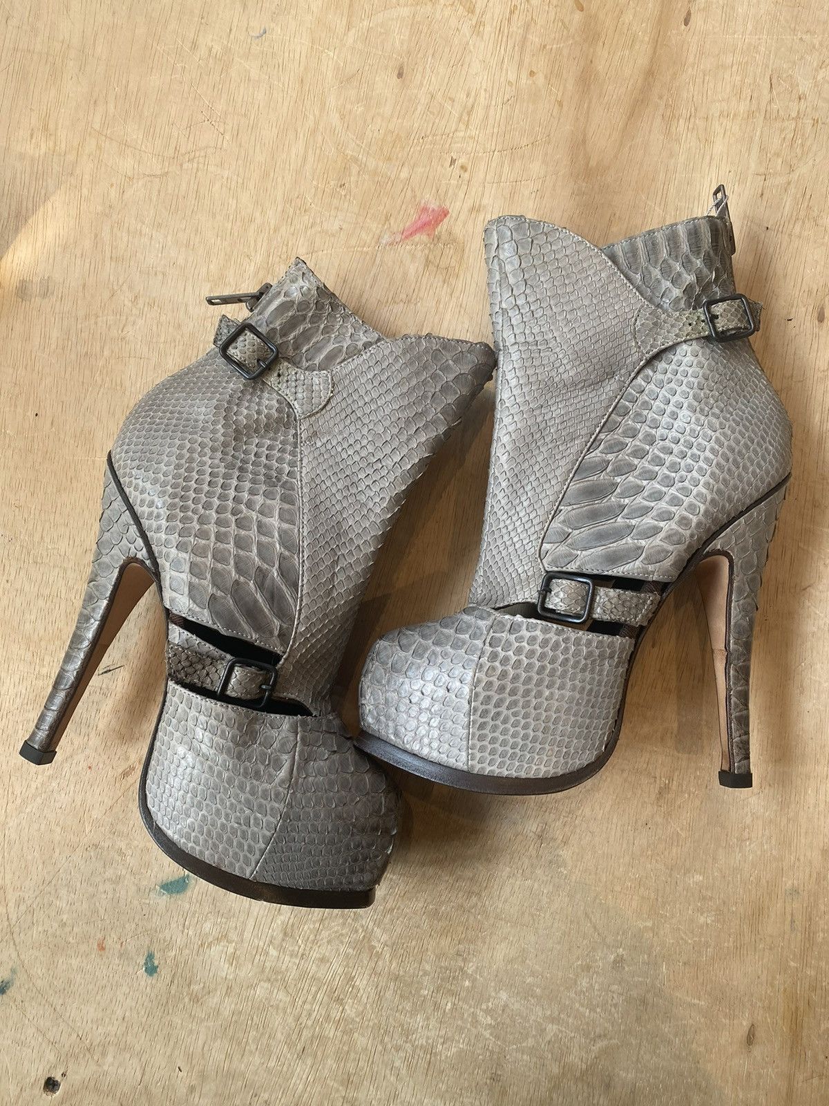 David Eden × Raparo Raparo X Vero Cuoio Python High Heels Platform Size39 Size US 9 / IT 39 - 6 Thumbnail