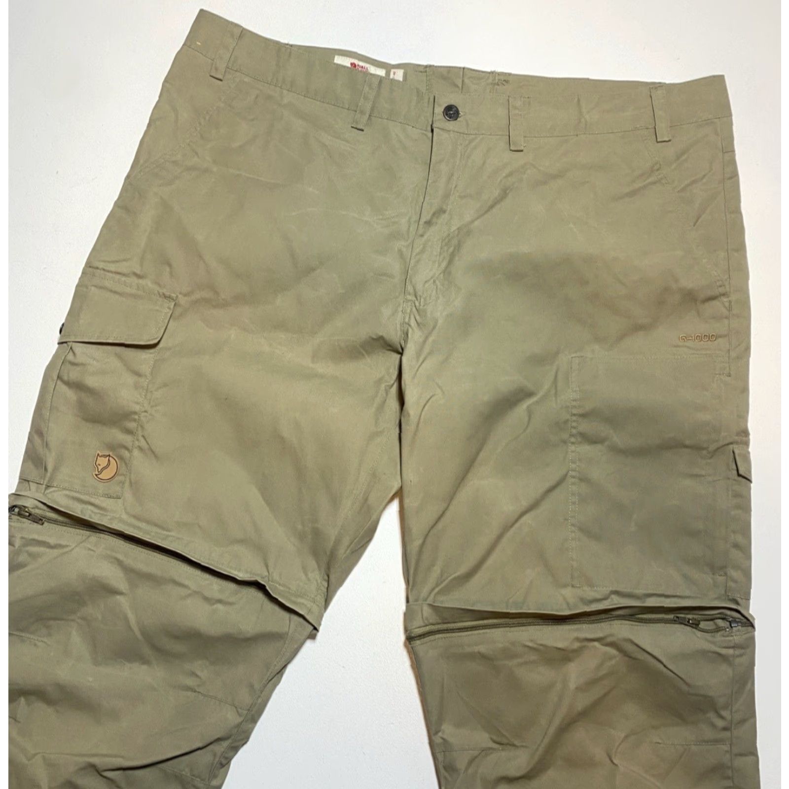 Vintage VINTAGE Fjällräven Men's Karl Zip-Off Trousers G-1000 Regular Fit 41-42 Khaki 82792 Cargo Pockets Zip Off Legs 40 Inseam Jeans? Wait. Size US 41 - 7 Thumbnail