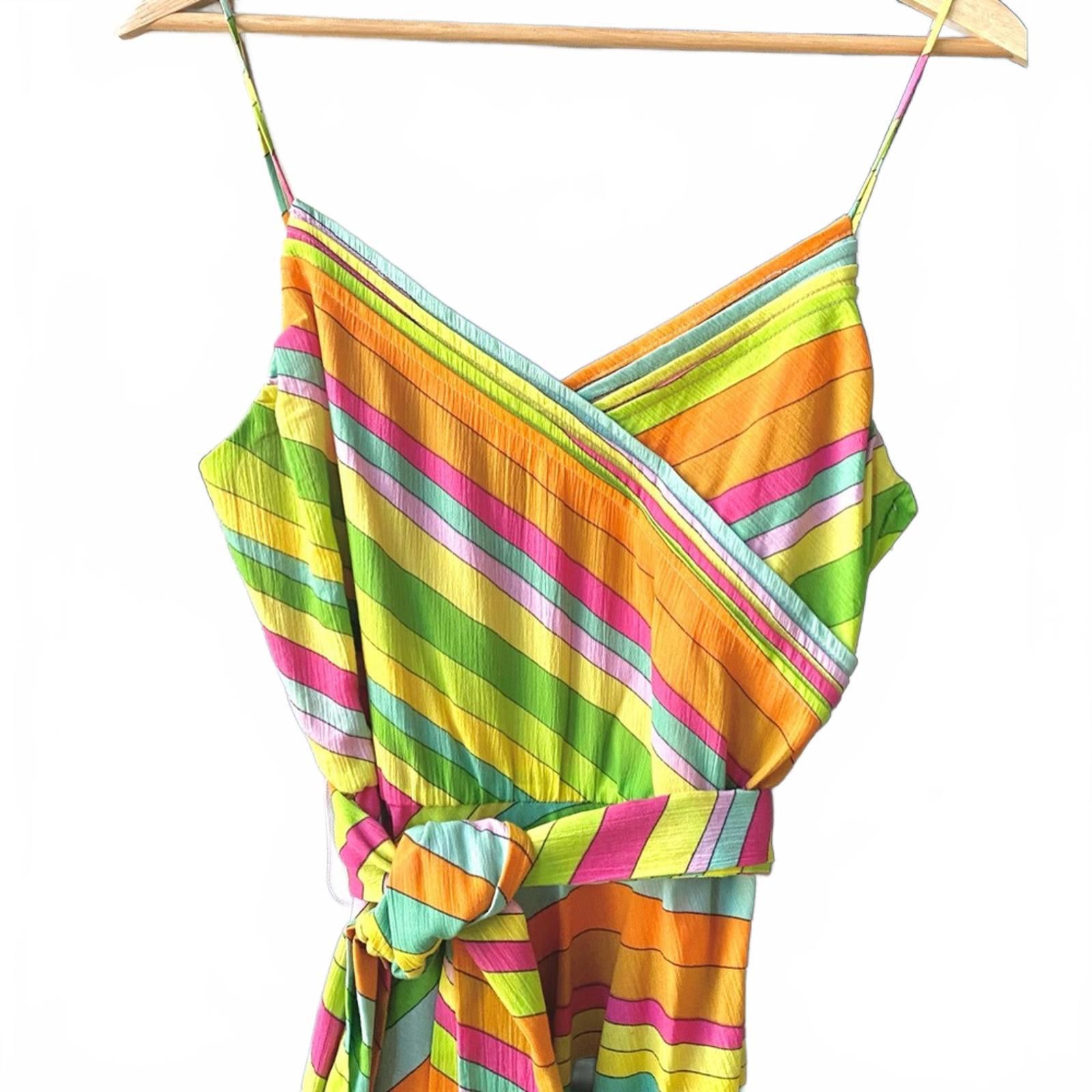 Marc Jacobs Marc Jacobs Silk Stripe Midi Dress Y2K Spaghetti Strap Size S / US 4 / IT 40 - 3 Thumbnail