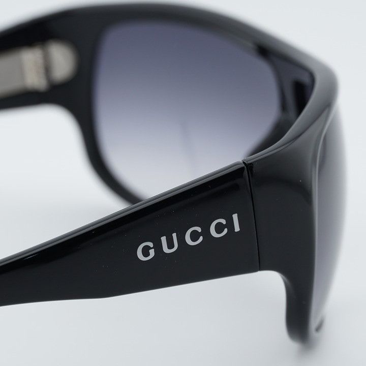Gucci Gucci GG2168S 008 Sunglasses Shiny Black Shield Frame, Grey Size ONE SIZE - 5 Thumbnail