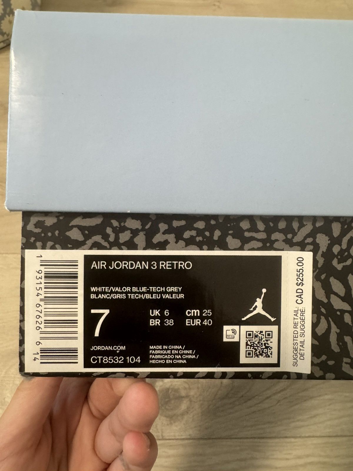 Jordan Brand Air Jordan 3 Retro UNC Size US 7 / EU 40 - 8 Thumbnail