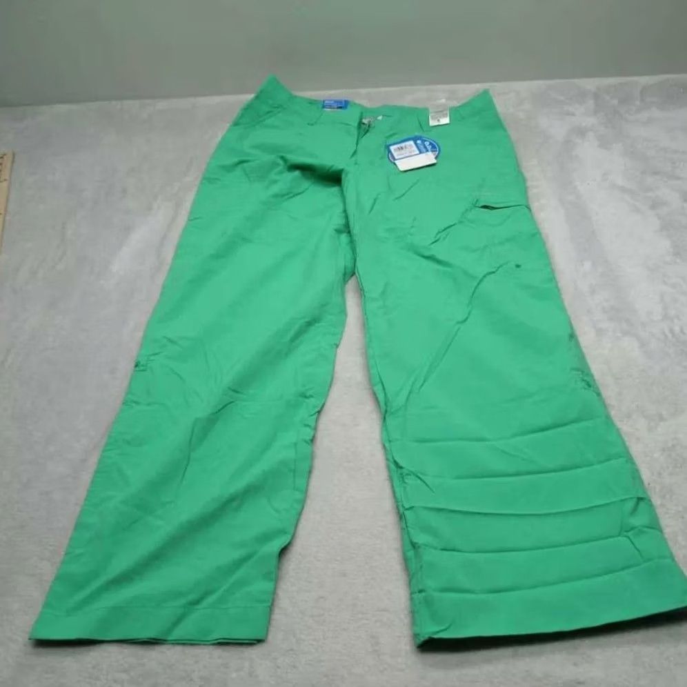 Vintage Columbia Women 16W Green PFG Omni-Shade UPF 30 Pants 36x31 Hiking Roll Up Pockets Size 38" / US 16 / IT 52 - 5 Thumbnail