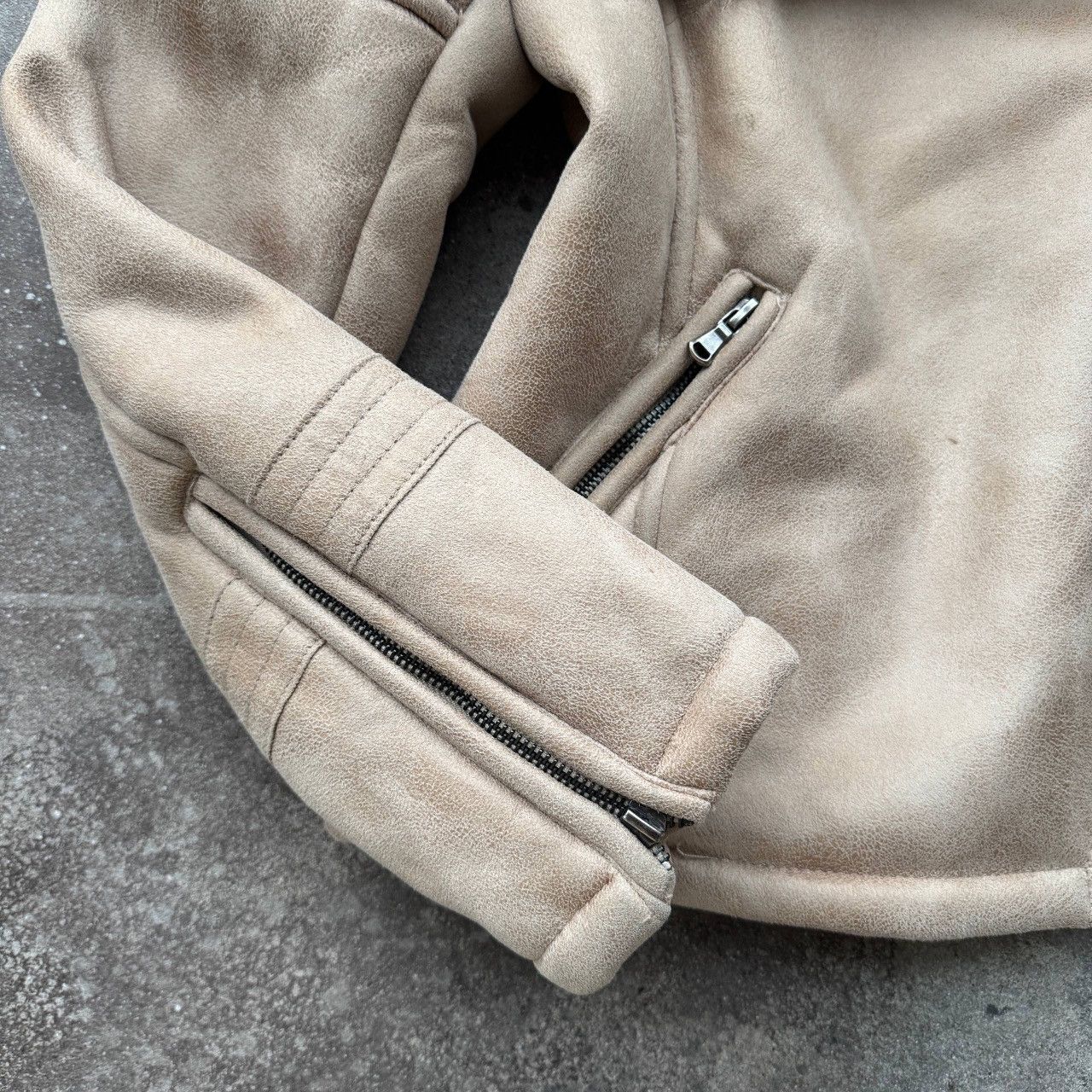 Japanese Brand Amazing Faux Fur Shearling Aviator Biker Jacket Size M / US 6-8 / IT 42-44 - 8 Thumbnail