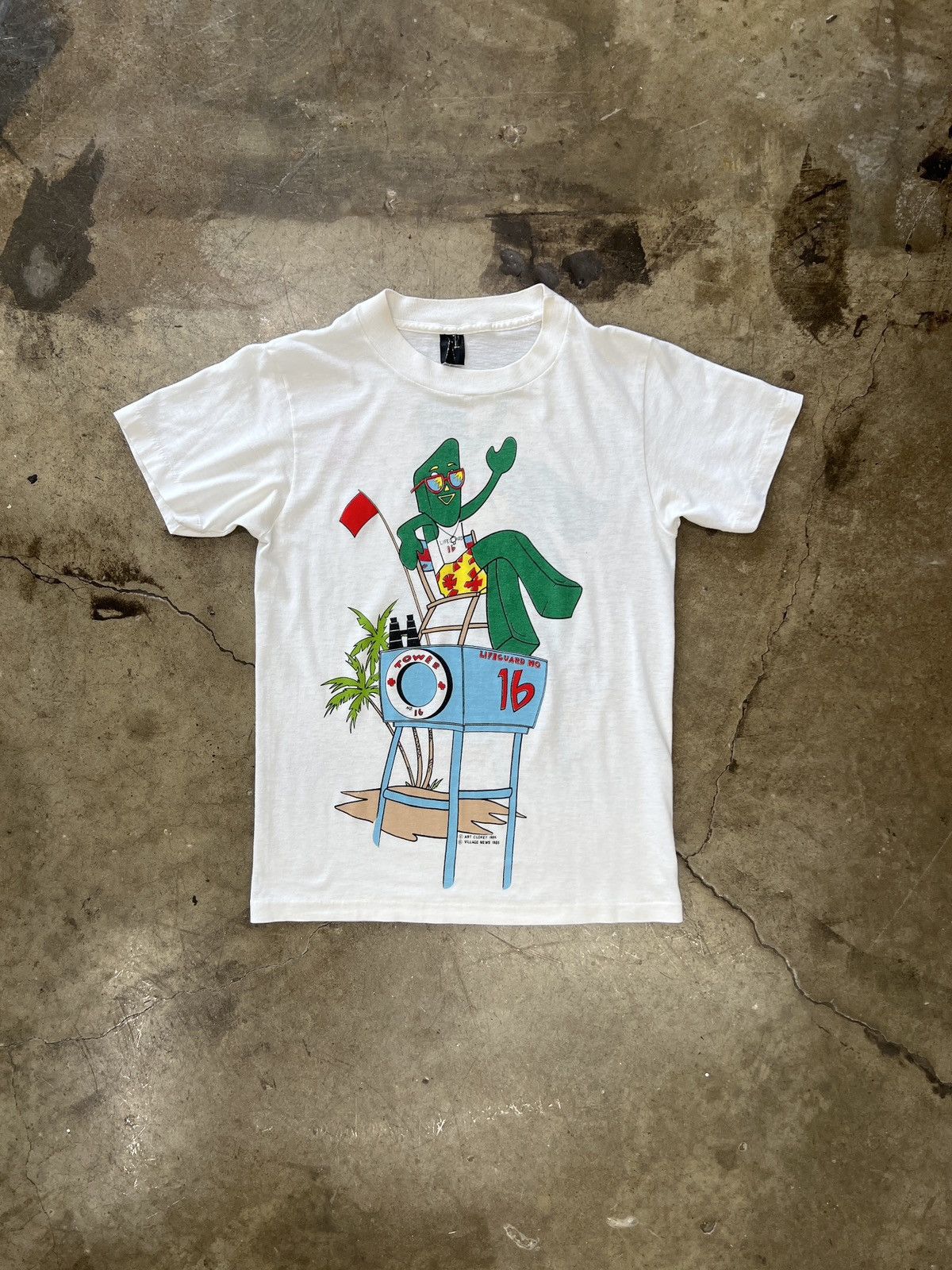 Vintage Vintage 1985 Gumby Lifeguard Beach Anvil Tee Small Size US S / EU 44-46 / 1 - 2 Thumbnail