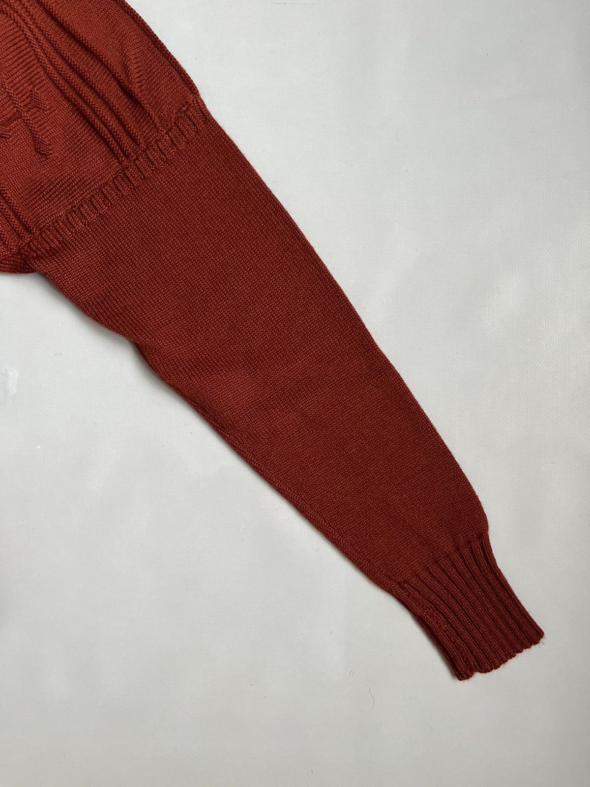 Le Tricoteur Guernsey Vintage Traditional Guernsey Brown Cross Wool Jumper Sweater Size US L / EU 52-54 / 3 - 4 Thumbnail