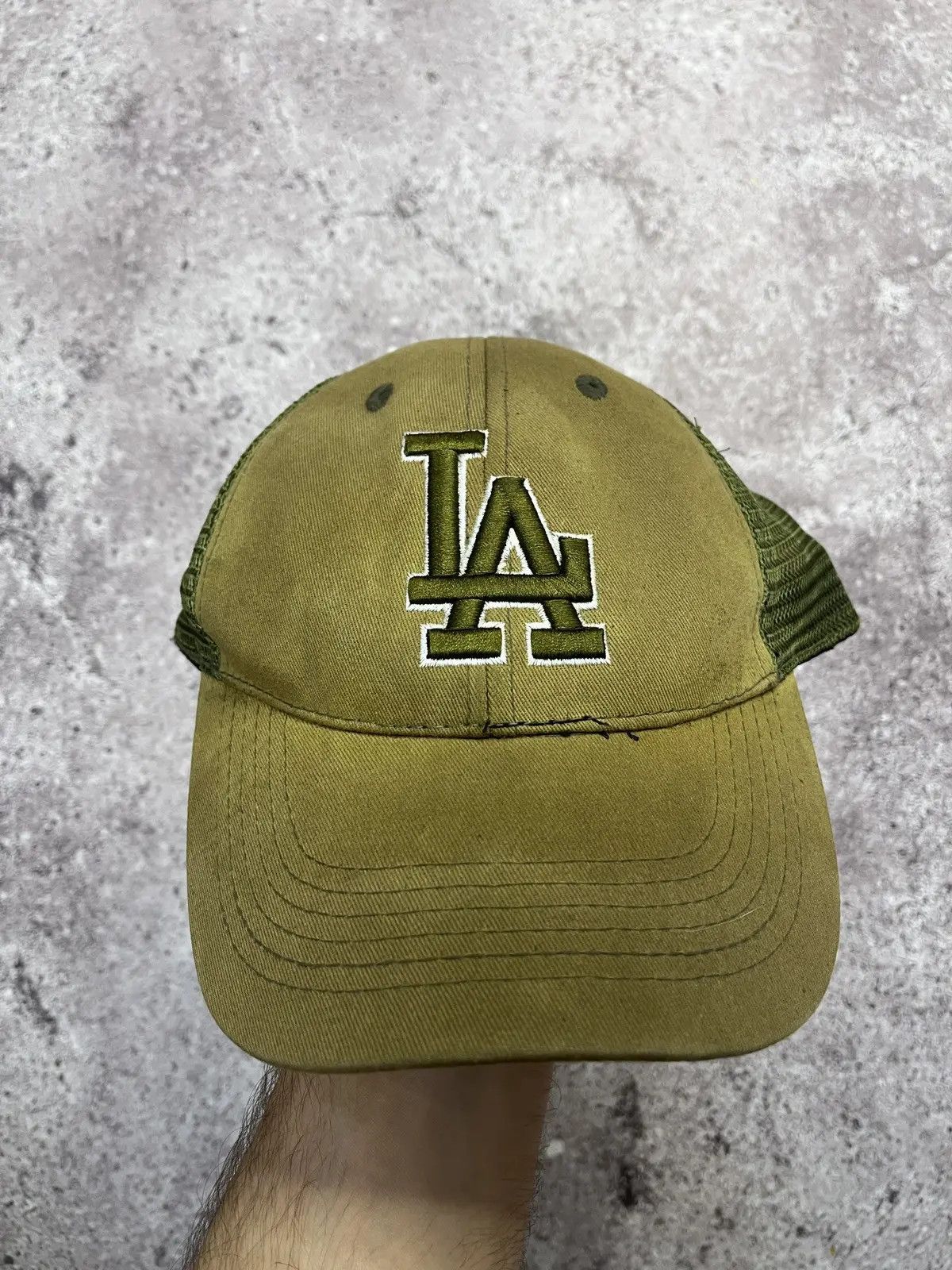 Other Vintage LA Trucker Cap Olive Green Mesh Snapback Size ONE SIZE - 1 Thumbnail