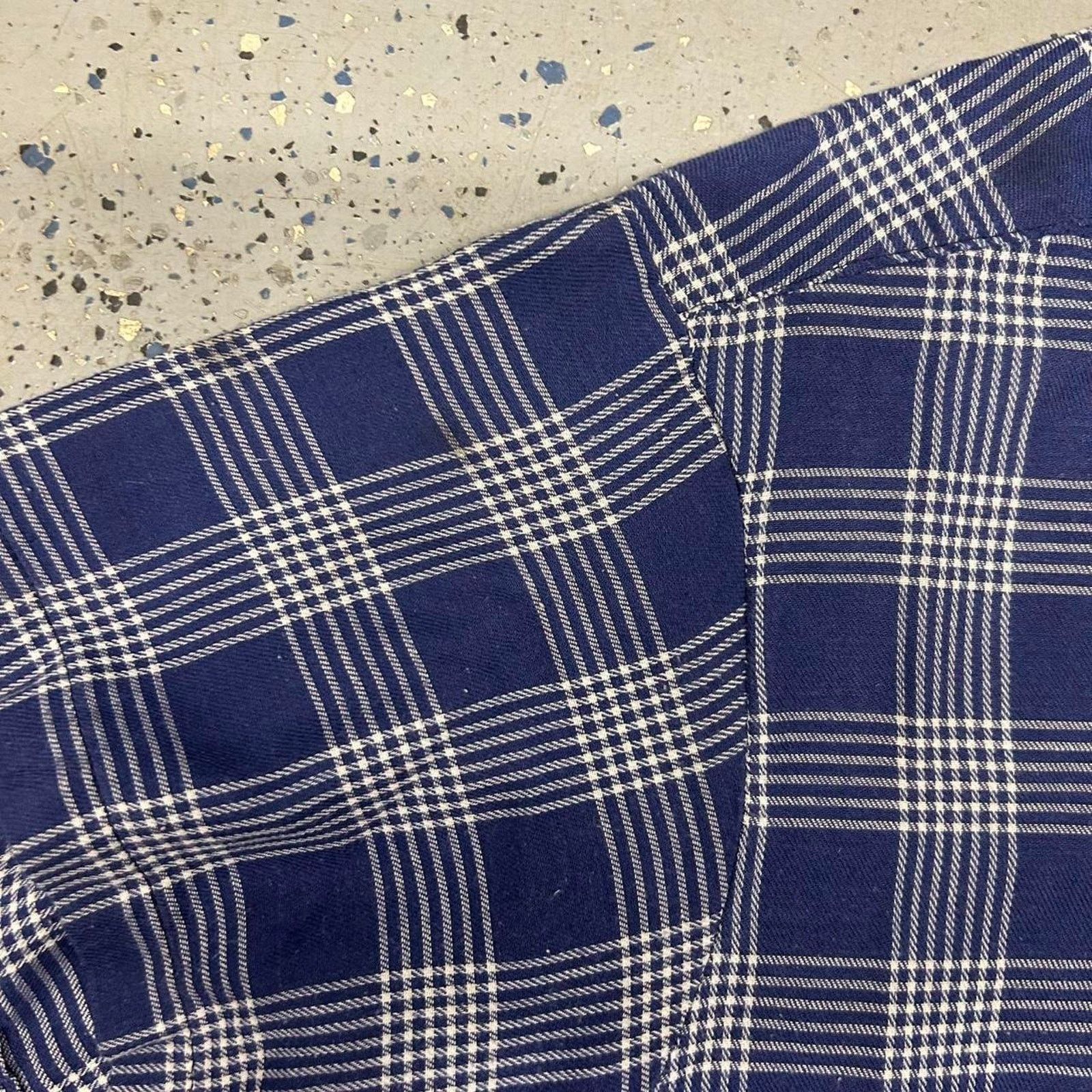 Other VTG 60s/70s Blue and white plaid button-up shirt Size US L / EU 52-54 / 3 - 6 Thumbnail
