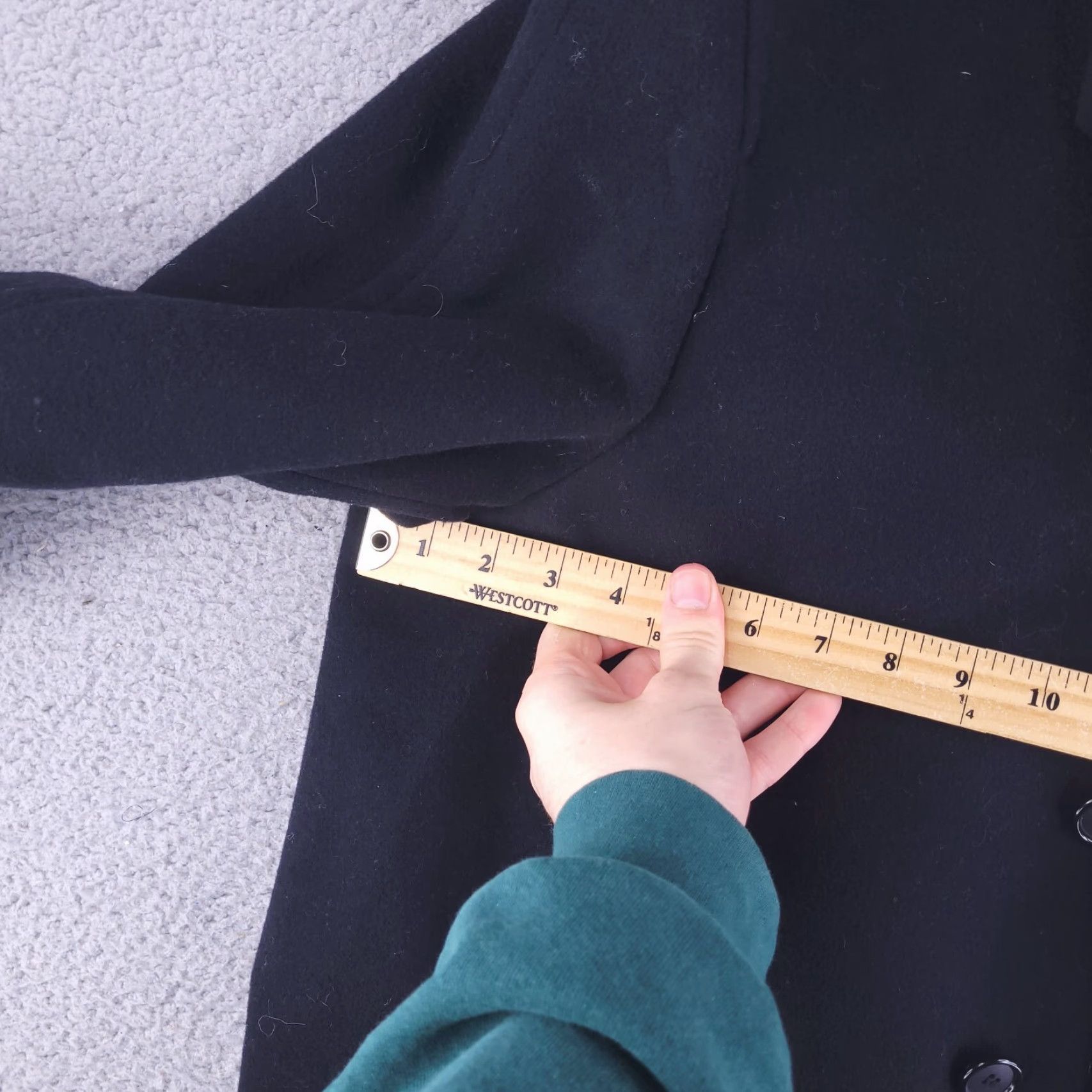 Jones New York Jones New York Coat Mens Large Black Wool Overcoat Long Trench Size US L / EU 52-54 / 3 - 4 Thumbnail