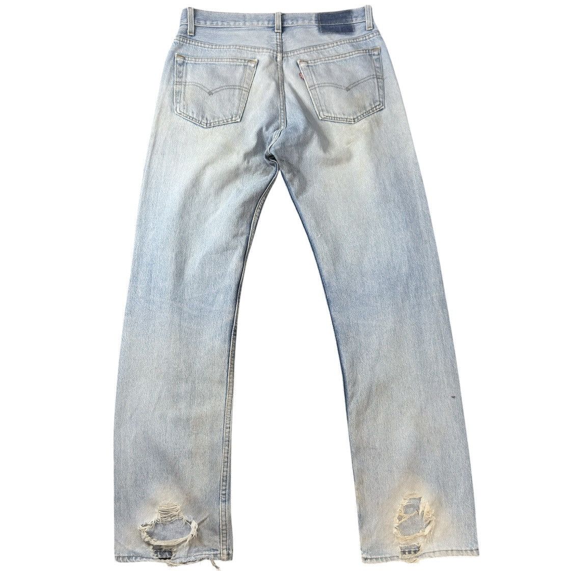 Levi's Vintage Clothing Vintage Heavy Destroyed Grunge Levis 501 Dirty Washed Denim Size US 33 - 2 Thumbnail