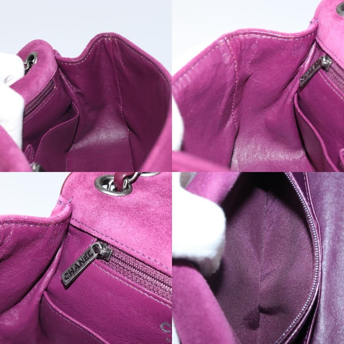 Chanel Chanel Chain Shoulder Bag Suede Purple CC Size ONE SIZE - 7 Thumbnail