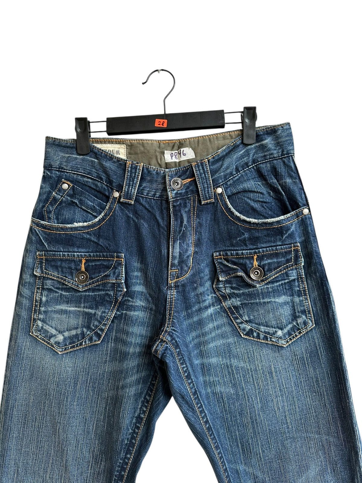 Edwin Rush Hour Denim Y2K Multi Pocket Cargo Jeans Straight Fit Size US 30 / EU 46 - 3 Thumbnail
