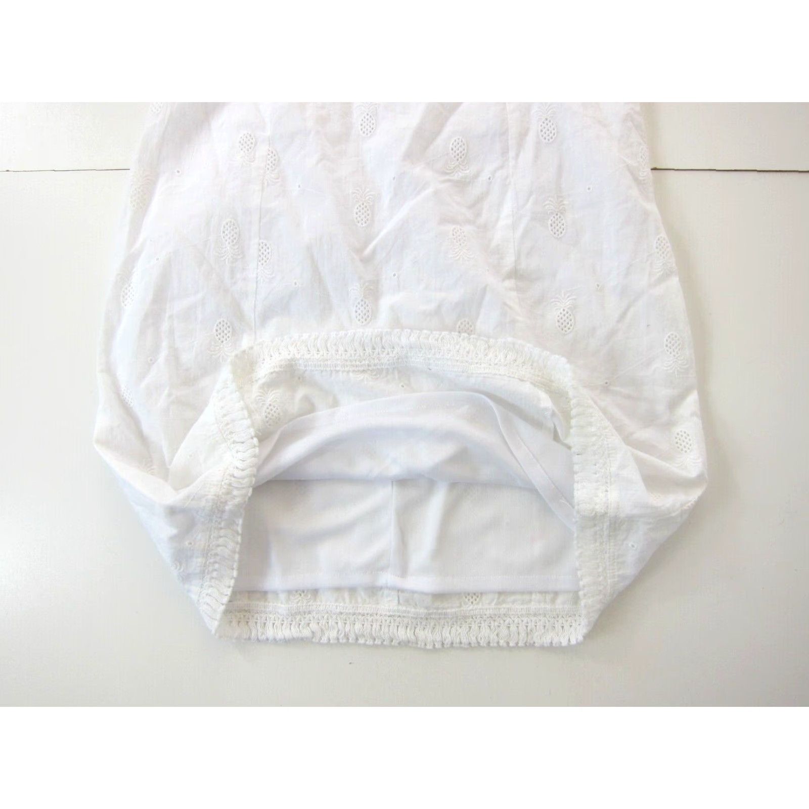 Vintage NWT Japna 100% Cotton White Embroidered Pineapple Tank Dress Midi Slip Tank Dress White Embroidered Japna Women Medium Size M / US 6-8 / IT 42-44 - 7 Thumbnail