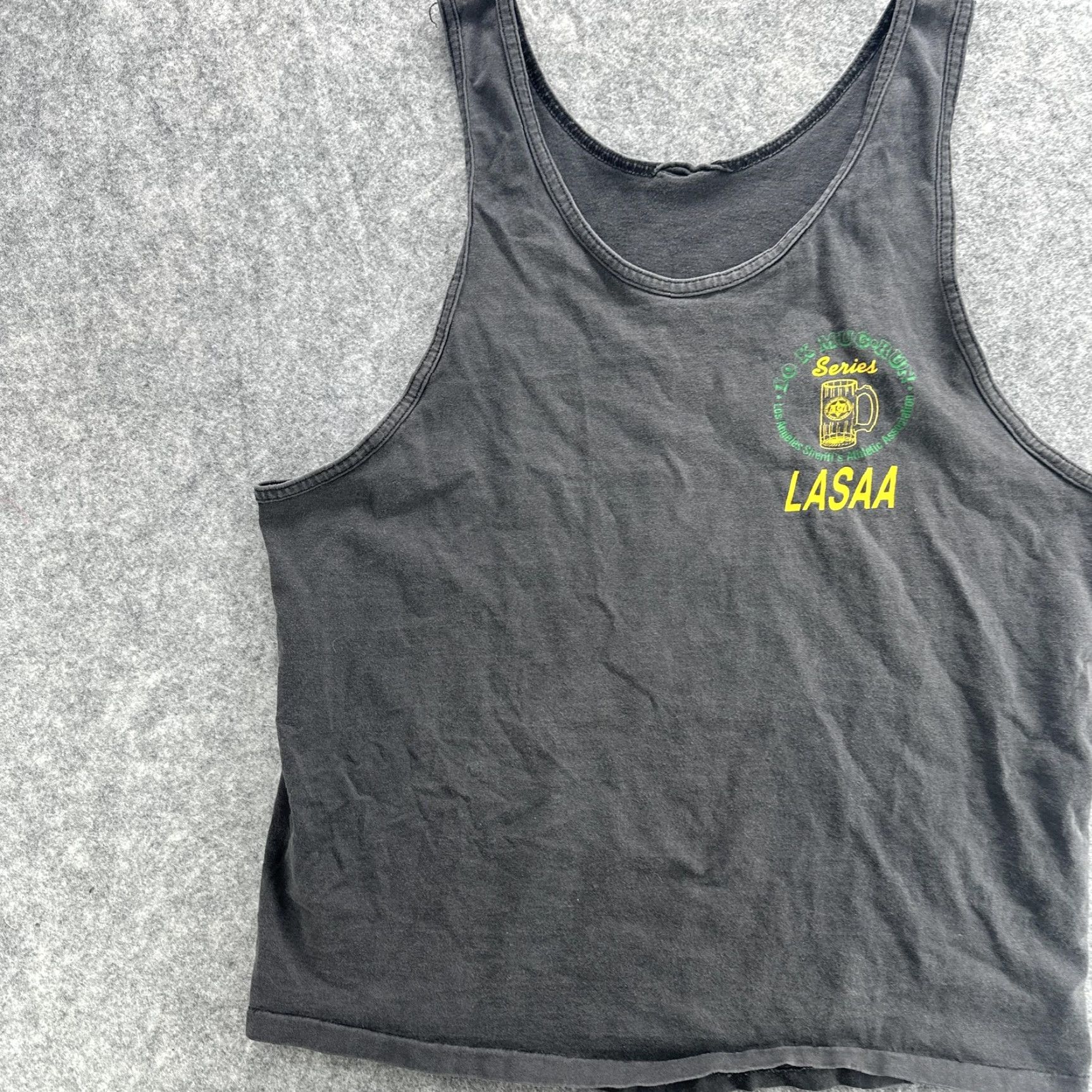 Other VINTAGE LASAA 10K Mug Run Series Tank Shirt Mens Large Black Sleeveless Graphic Print Beer Sports Mens Size US L / EU 52-54 / 3 - 3 Thumbnail