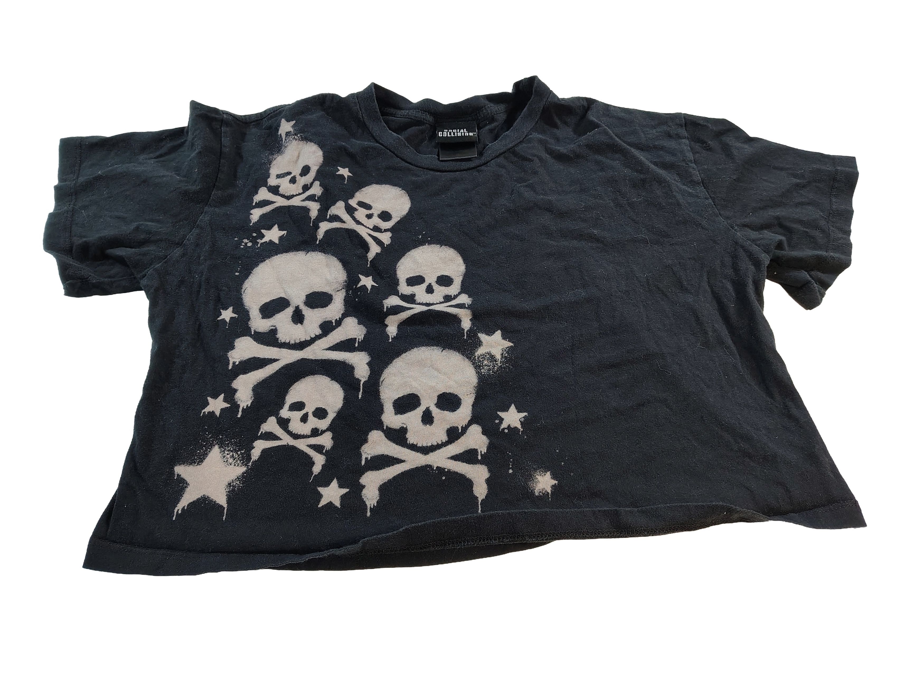Other Women's Large Dripping Skulls Social Collision Crop Top Size L / US 10 / IT 46 - 1 Thumbnail
