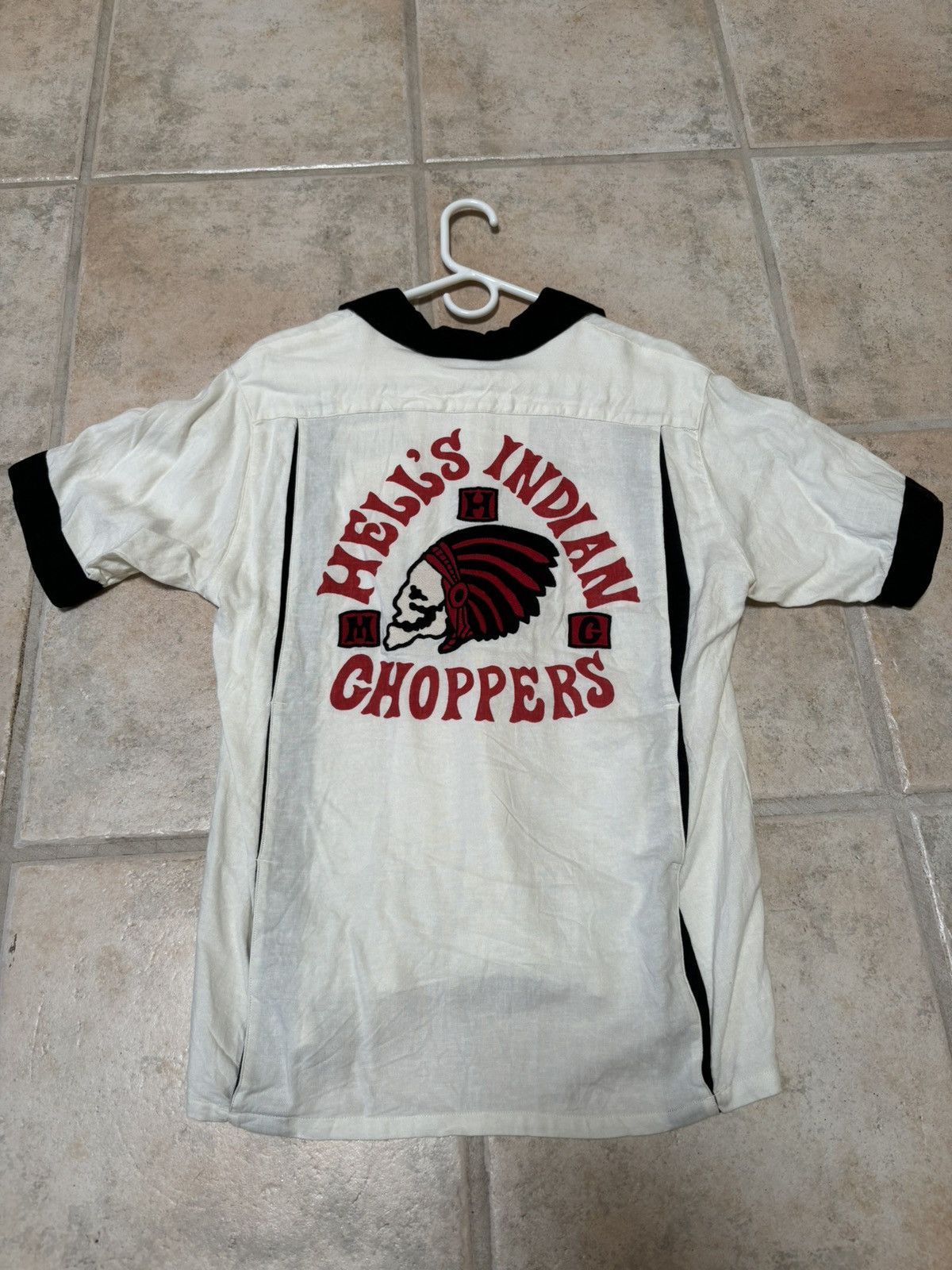 Vintage 60s “Hell’s Indian Choppers” Motorcycle Button Up Size US M / EU 48-50 / 2 - 1 Thumbnail