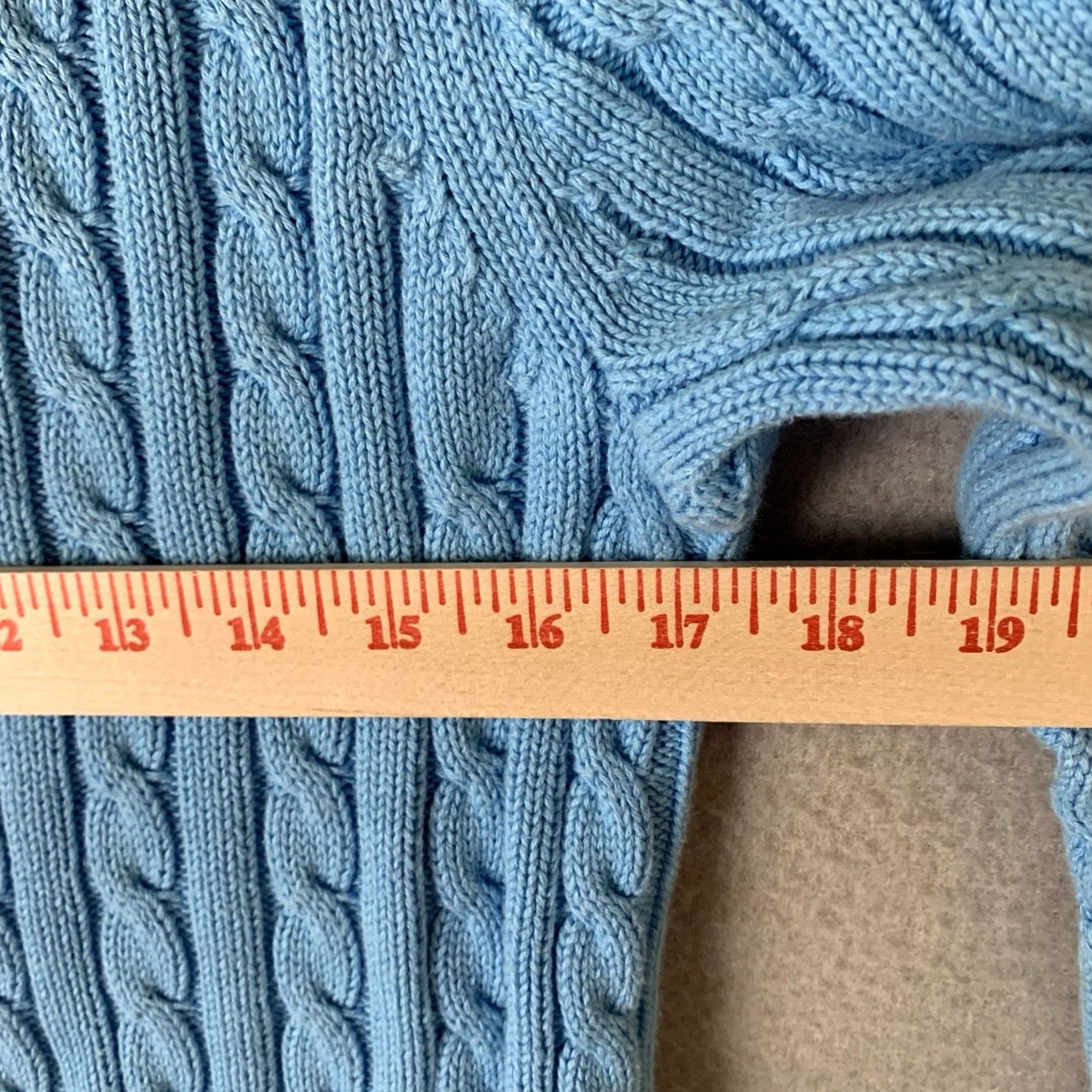 Vintage VINTAGE LL Bean Cardigan Sweater Womens M Blue Cable Knit Button Front Preppy Y2K Size M / US 6-8 / IT 42-44 - 4 Thumbnail