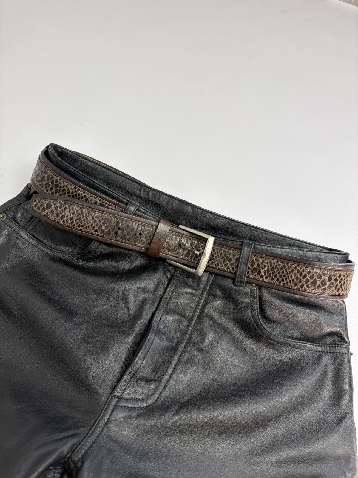 Hysteric Glamour Gothic Leather Belt with Sculpted Metal Panels LGB Vibe Size 36 - 1 Thumbnail