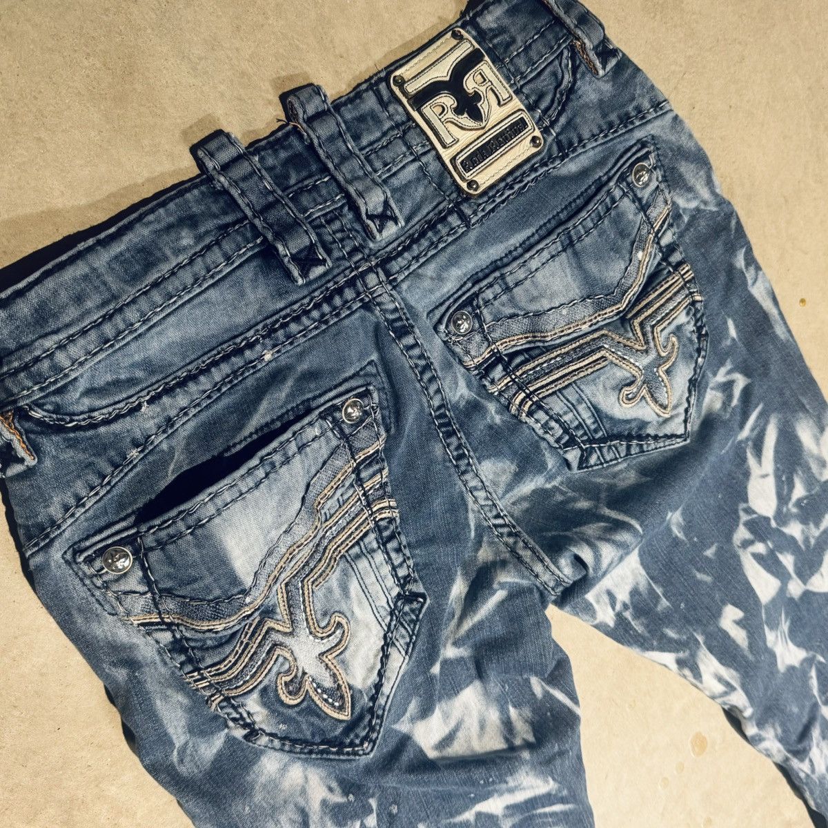 Rock Revival Rock Revival RARE Bleached JEANS Size US 30 / EU 46 - 1 Thumbnail