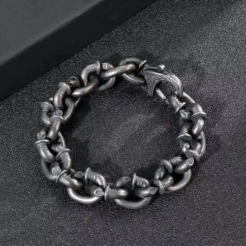 Jewelry × Other Vintage Stainless Steel Link Chain Bracelet For Men Size ONE SIZE - 1 Thumbnail