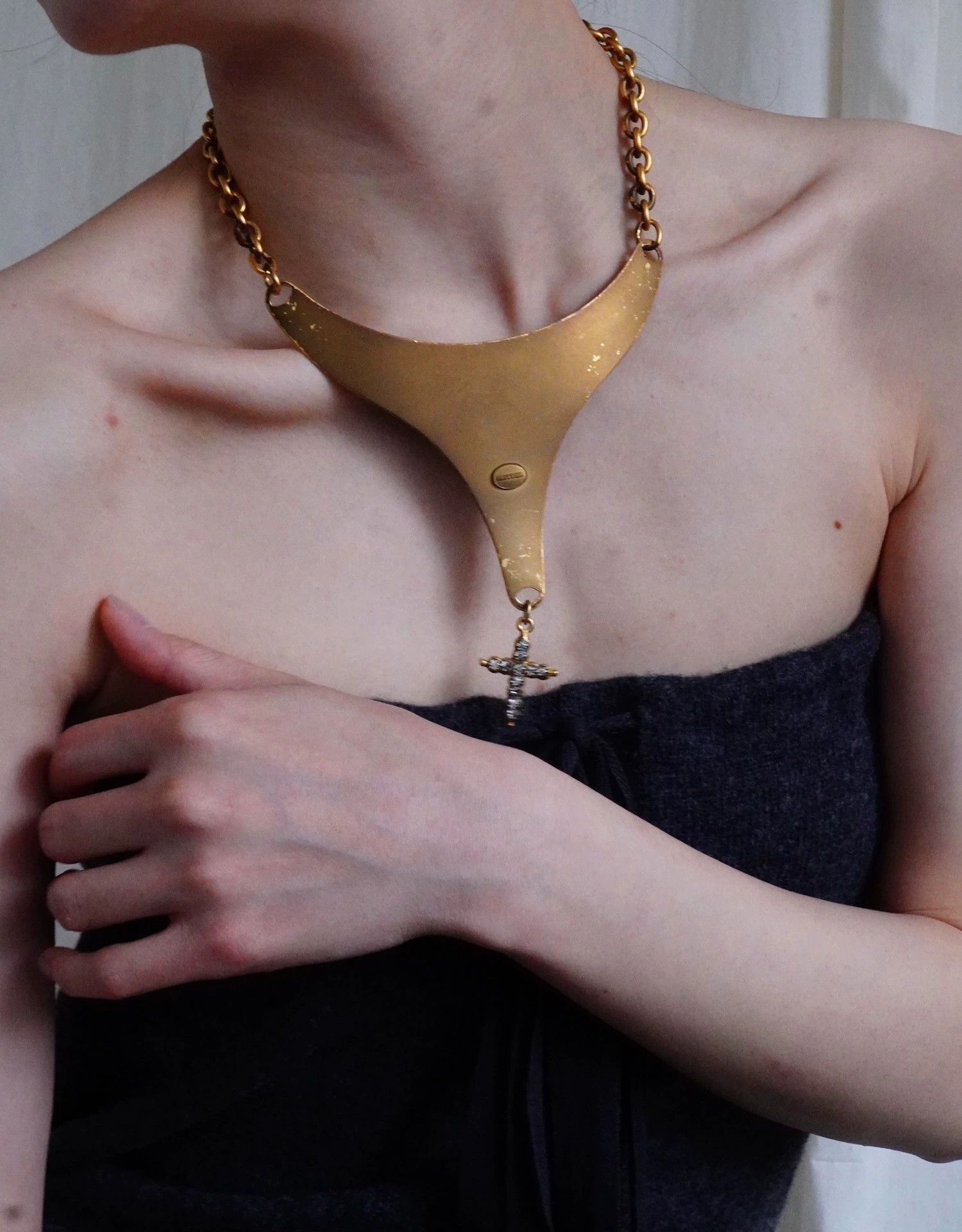 Jean Paul Gaultier JeanPaulGaultier 90s Bronze Collar Necklace (Rare) Size ONE SIZE - 2 Thumbnail