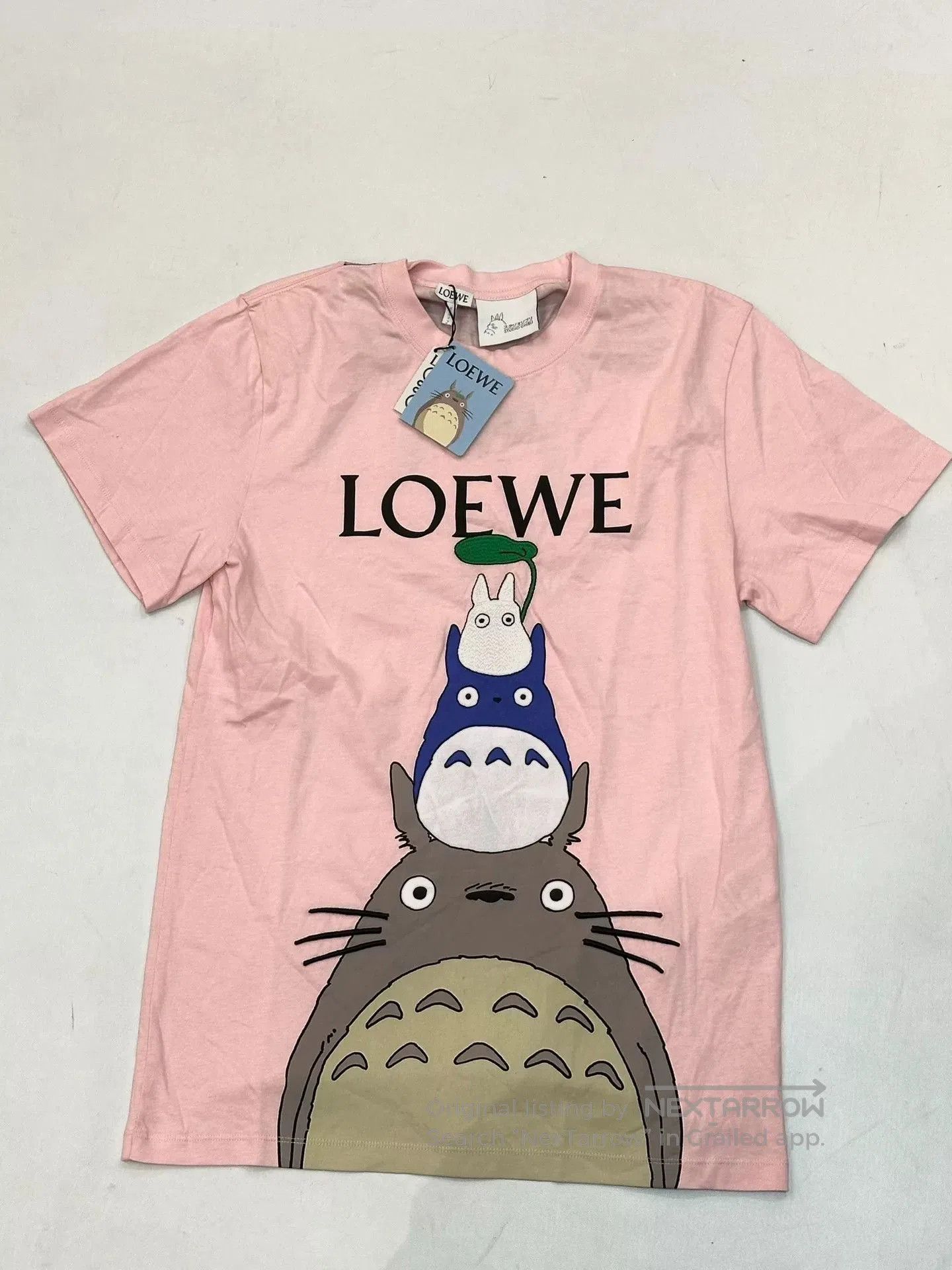 LOEWE x Miyazaki Totoro Pink Short-Sleeve T-shirt.