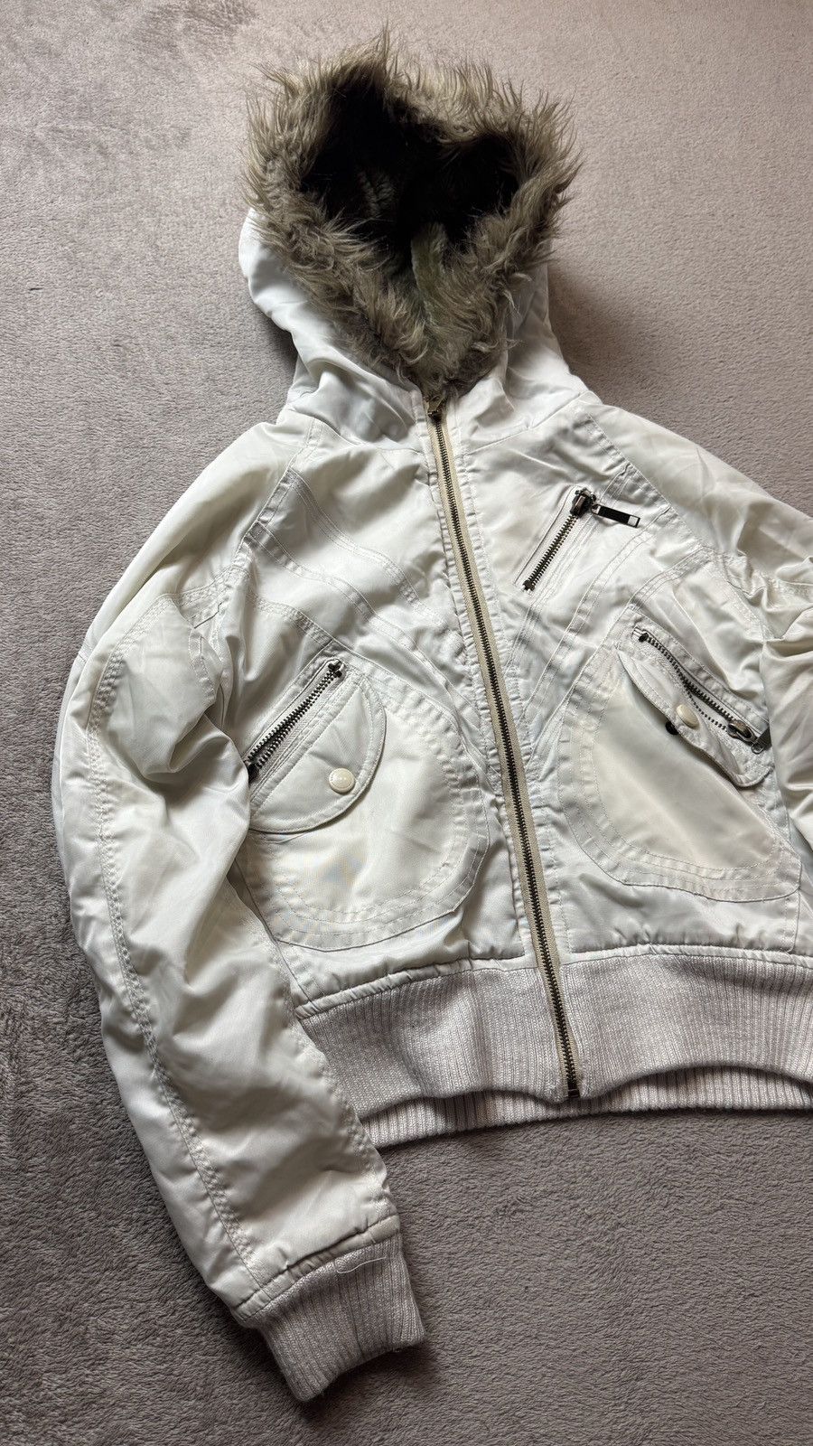 Japanese Brand Y2K faux fur jacket Ifsixwasnine Yohji LGB Goa military Size US S / EU 44-46 / 1 - 3 Thumbnail