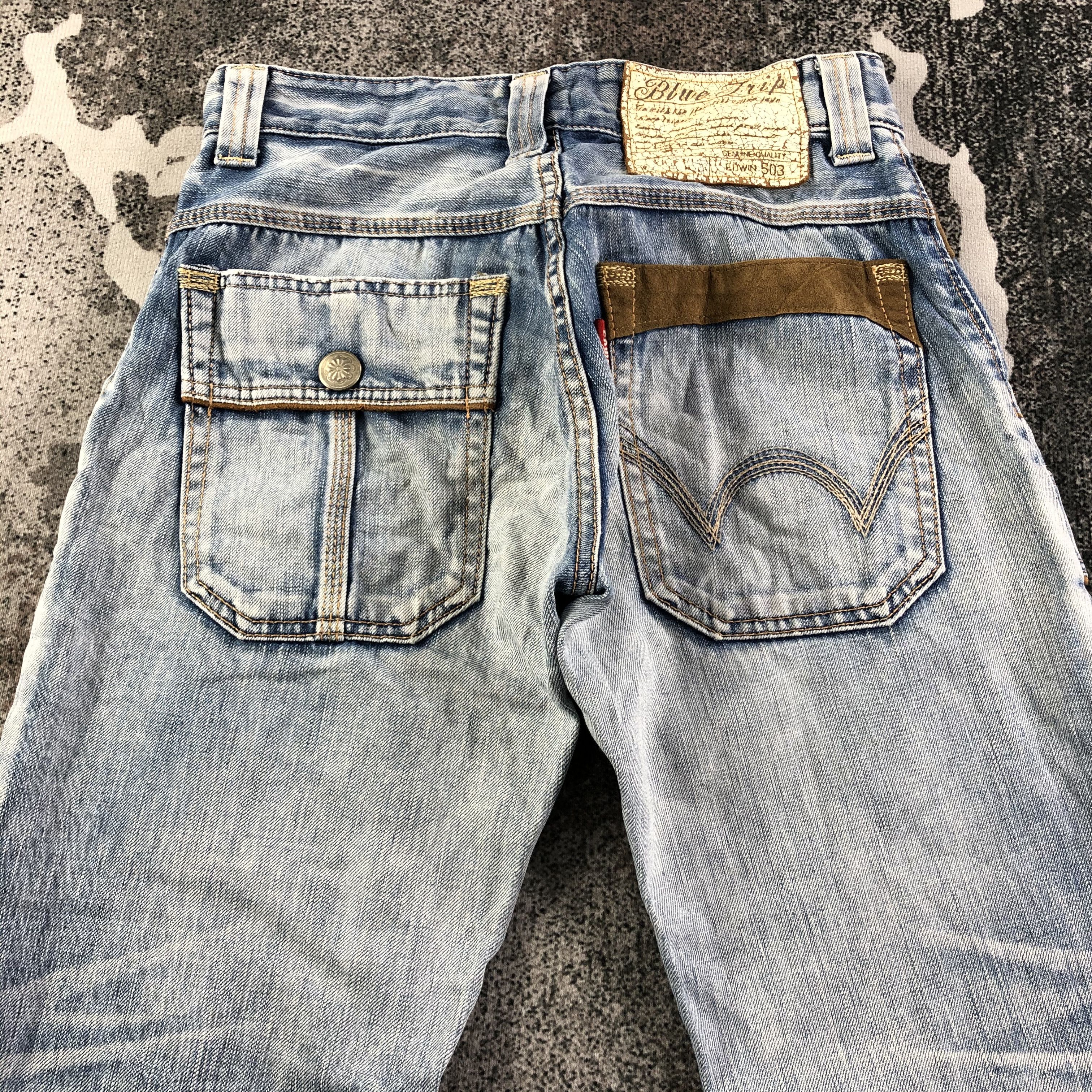 Edwin Edwin Blue Trip Cargo Jeans Multi Pocket Denim KJ1800 Size 28" / US 6 / IT 42 - 4 Thumbnail