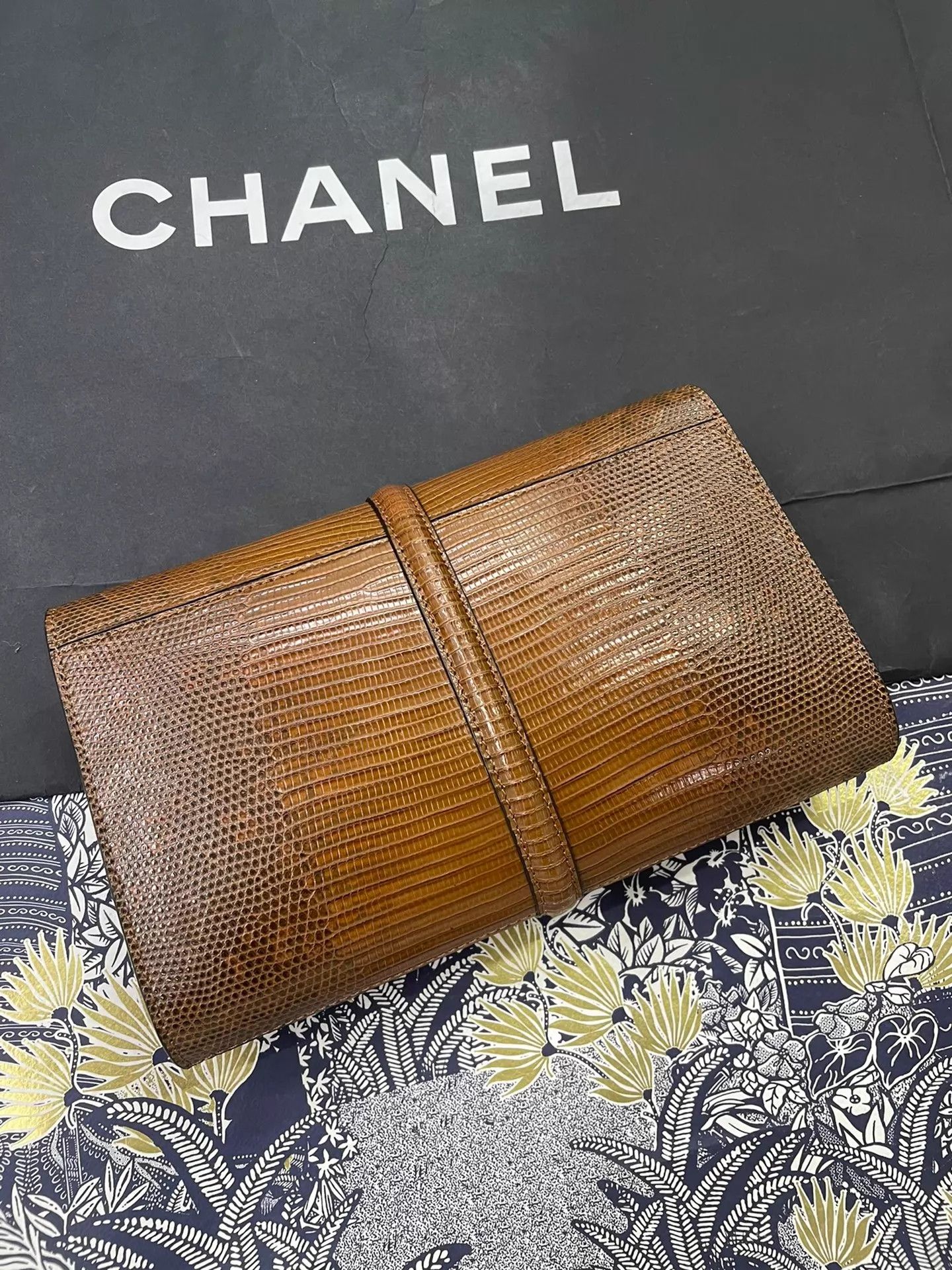 Celine Celine Caramel Lizard Skin Clutch Convertible Size ONE SIZE - 3 Thumbnail