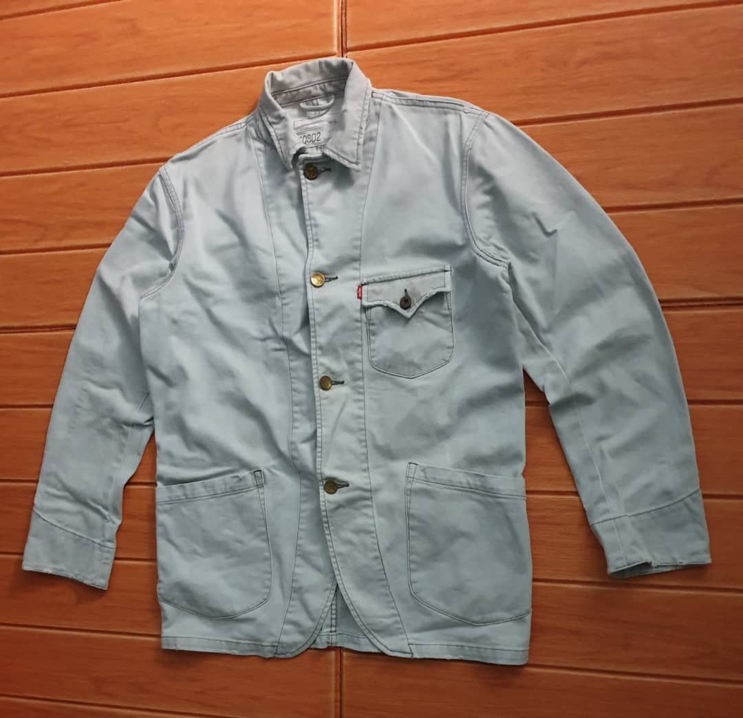Levi's 💥Vintage levis stonewash workers denim jacket Size US L / EU 52-54 / 3 - 14 Thumbnail
