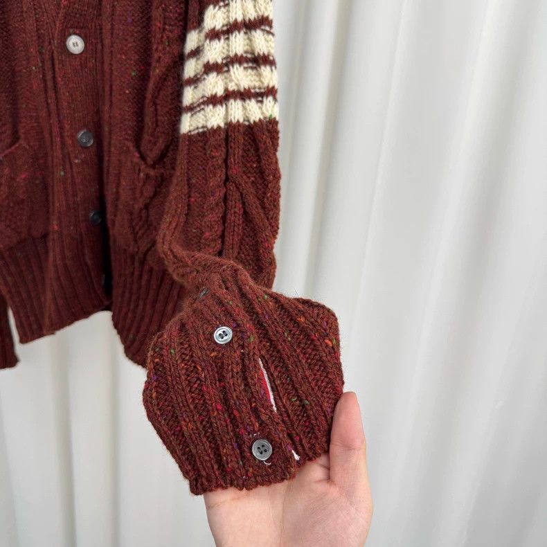Thom Browne Thom Browne size3 Rough knit striped sweater Size US L / EU 52-54 / 3 - 4 Thumbnail