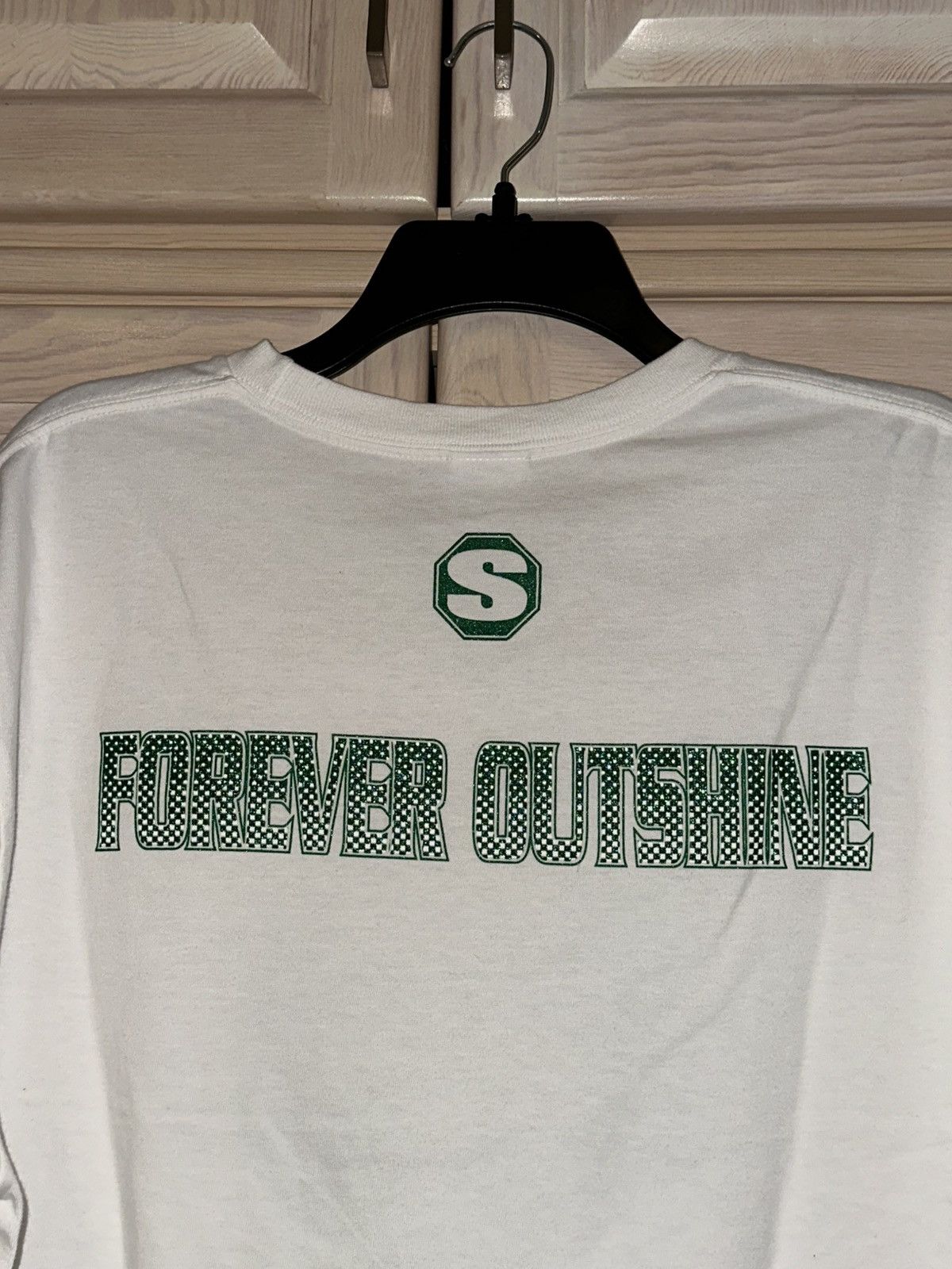 Supreme Supreme white green glitter forever outshine t shirt Size US L / EU 52-54 / 3 - 11 Thumbnail