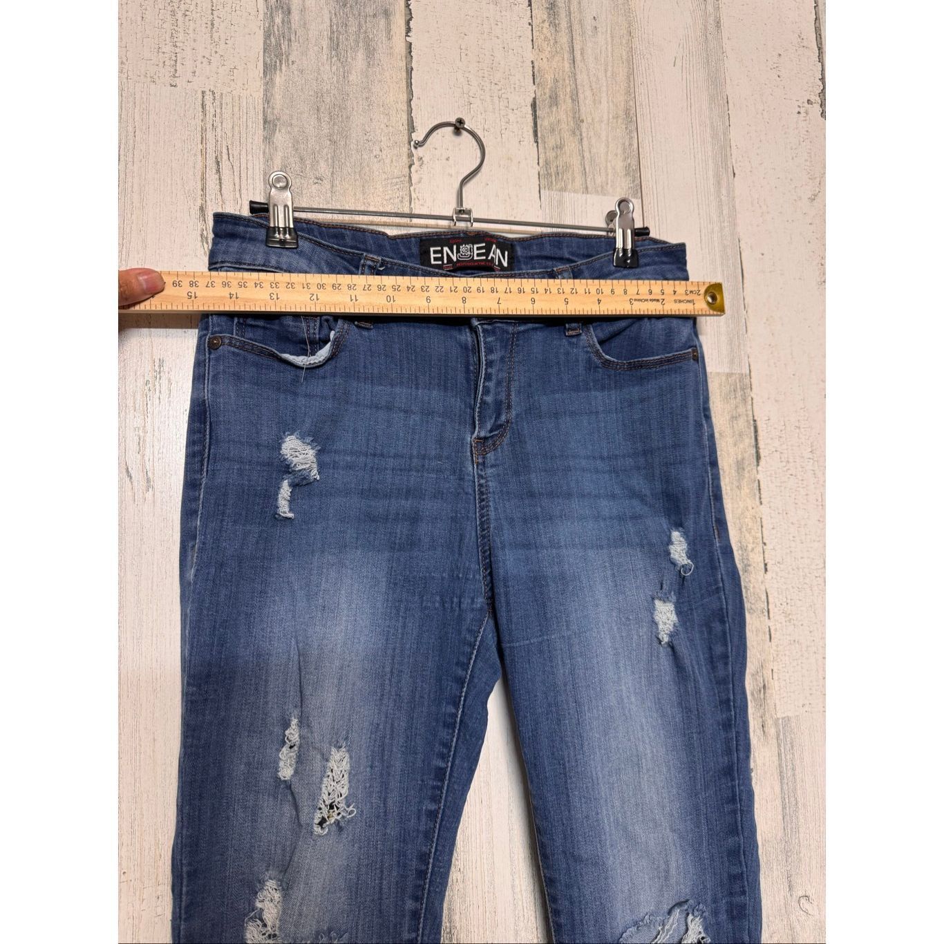 Other ENJEAN Distressed Skinny Jeans Medium Wash Size 9 Women’s Size 32" / US 10 / IT 46 - 9 Thumbnail