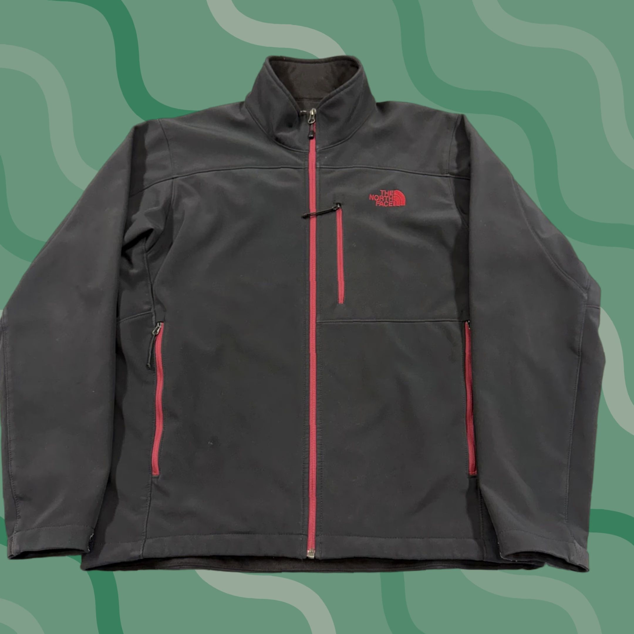 The North Face The North Face Jacket Mens Large Black Full Zip Soft Shell Lined Pockets Wind-Resistant Outdoor Size US L / EU 52-54 / 3 - 1 Thumbnail