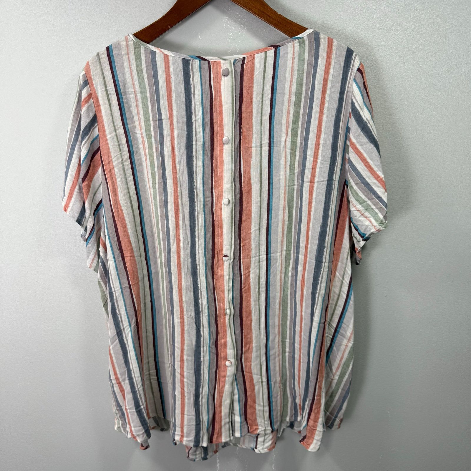 Other Torrid Women’s Plus Blouse Top 3X Rayon Striped NEW # G595 Size 3XL / US 20-22 - 6 Thumbnail