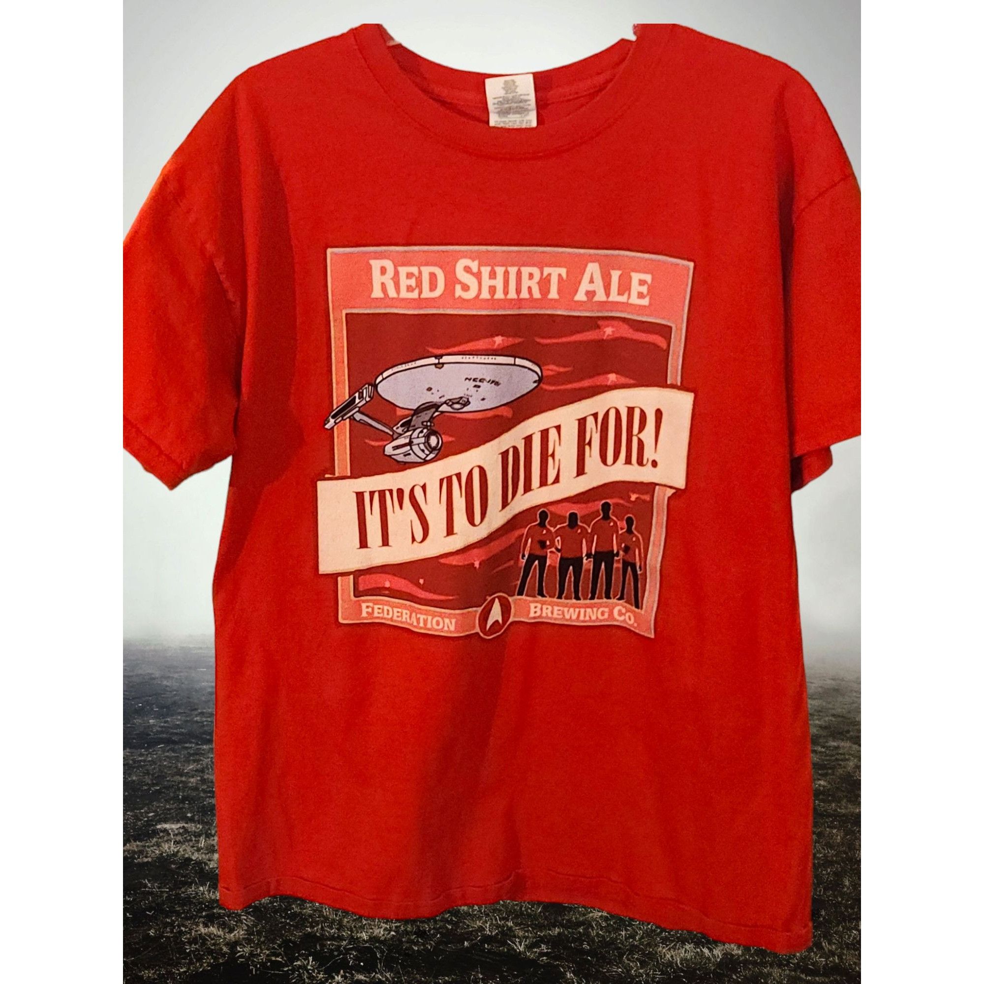 Gildan Vtg Star Trek T-shirt "Red Shirt Ale" Mens L Federation Brew Size US L / EU 52-54 / 3 - 4 Thumbnail