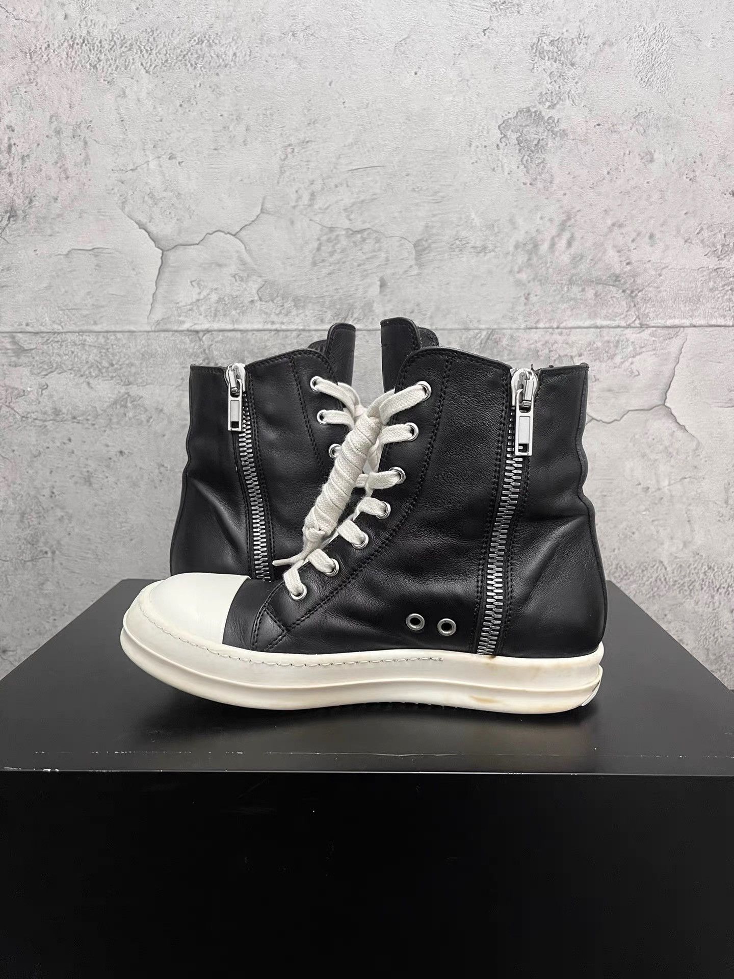 Rick Owens Rick Owens Mainline Leather High-Top Sneakers K34 Size US 6.5 / IT 36.5 - 5 Thumbnail
