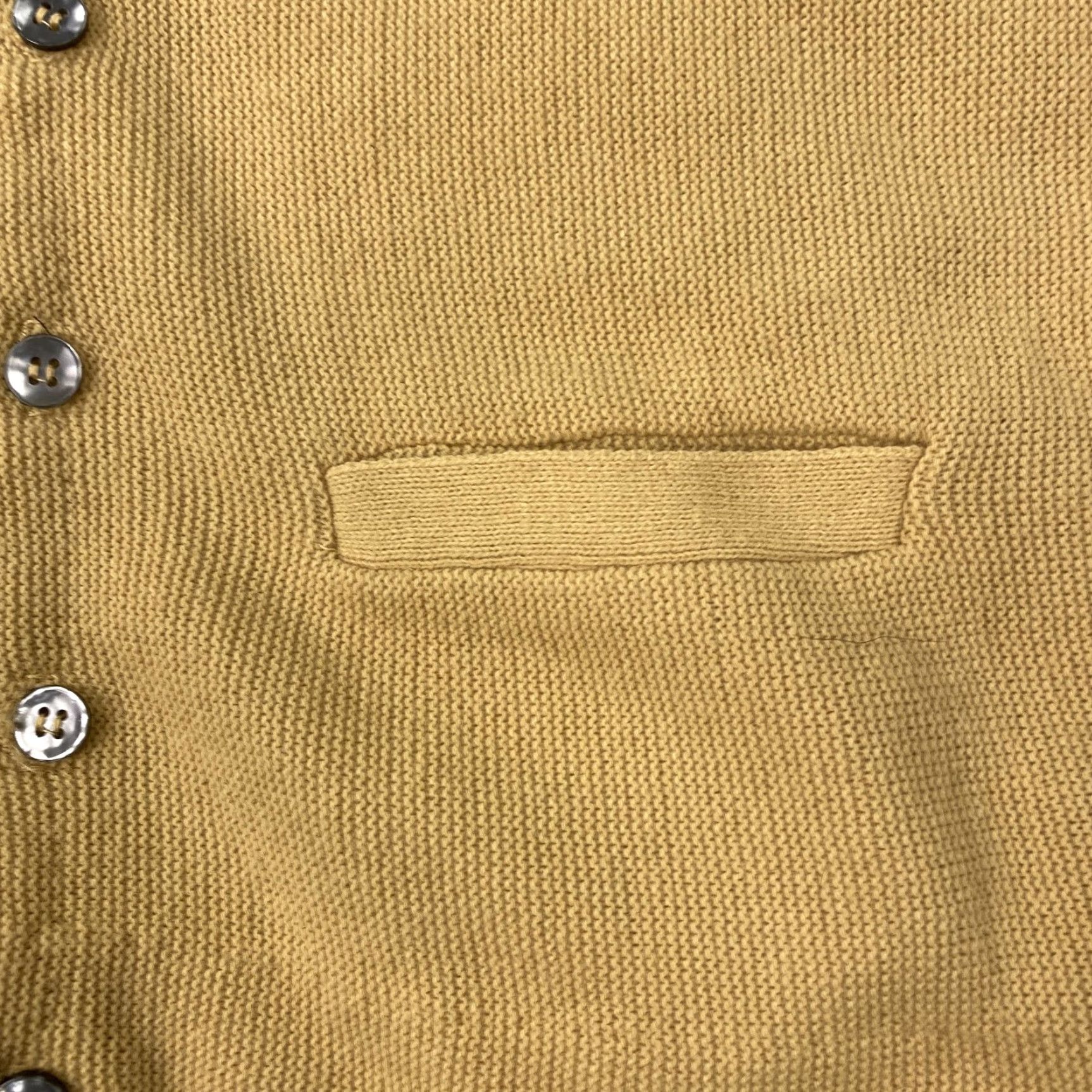 Vintage VINTAGE Pelham Cardigan Shirt Mens Medium Yellow 60s Grunge Knit V-Neck Button Front Size US M / EU 48-50 / 2 - 3 Thumbnail