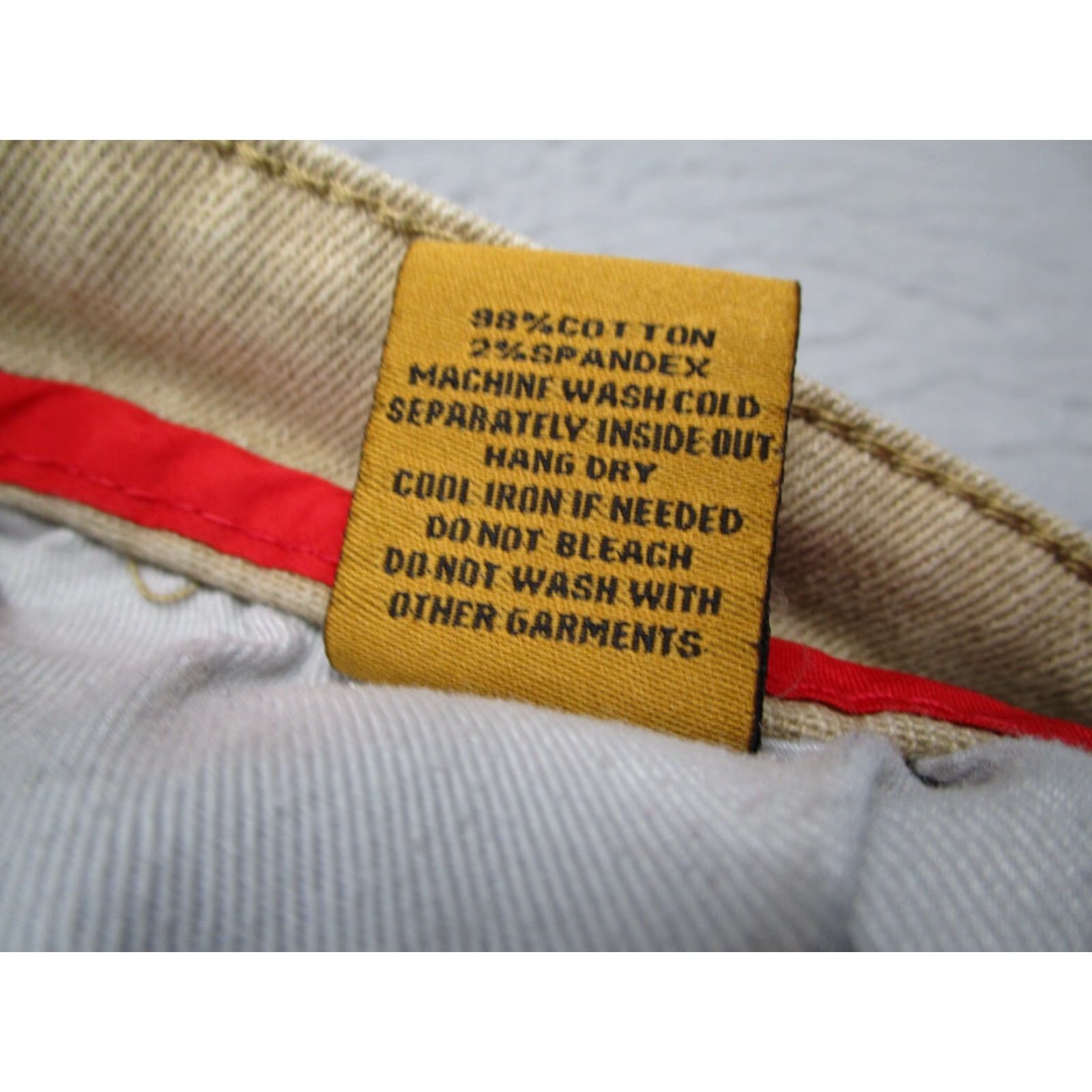 Denime Makobi Jeans Mens 34 Beige Slim Fit Rochester Shredded Coded Denim 34x32 Slim Jeans Beige 34W x 32L Men Hip Hop Retro Modern 34 Mens Size US 34 / EU 50 - 5 Thumbnail