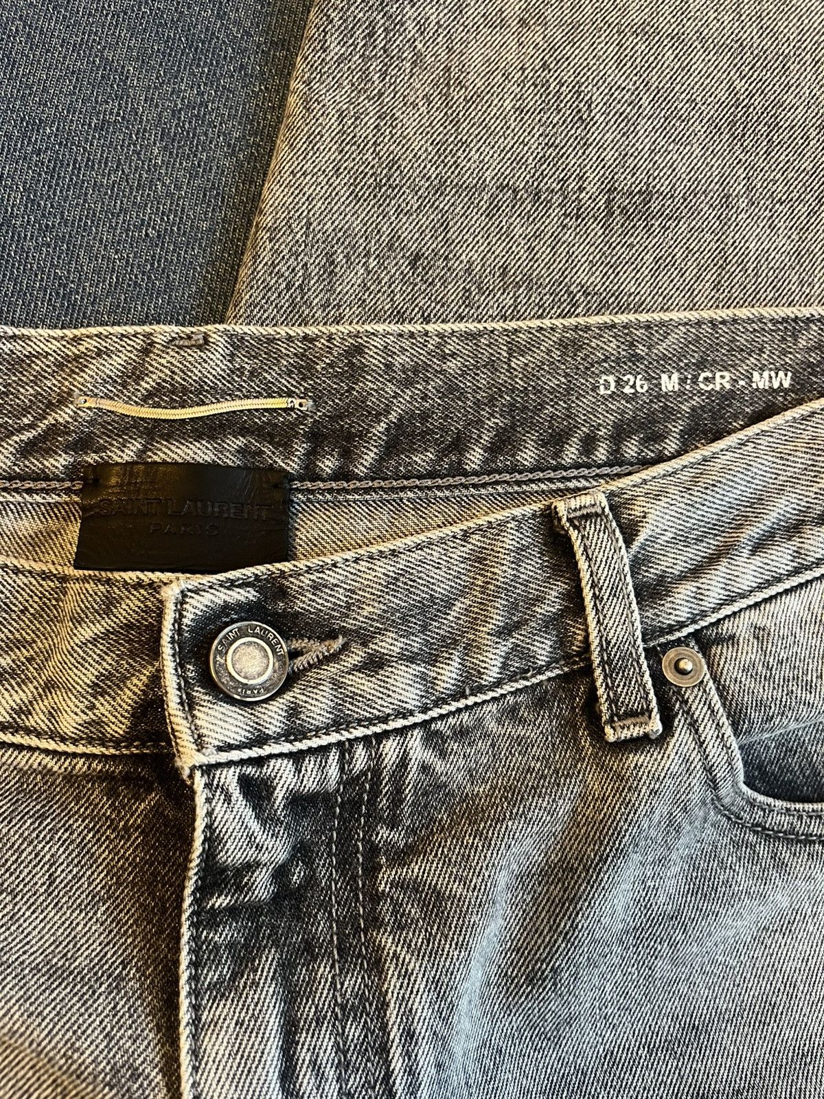 Saint Laurent Paris Saint Laurent Paris, Carrot Denim Pants in gray, D-26 34 Size US 34 / EU 50 - 4 Thumbnail