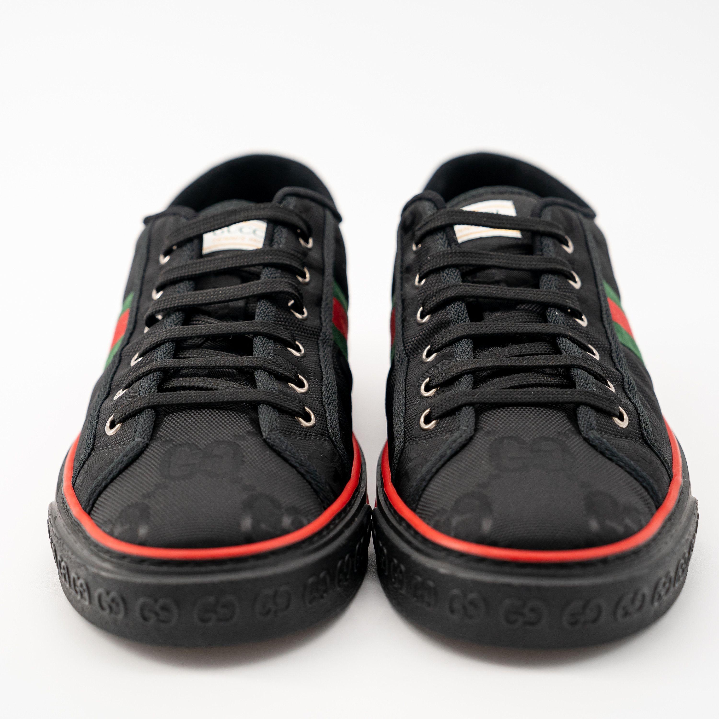 Gucci Gucci Tennis 1977 Low Black Canvas Sneakers GG Size US 13 / EU 46 - 2 Thumbnail