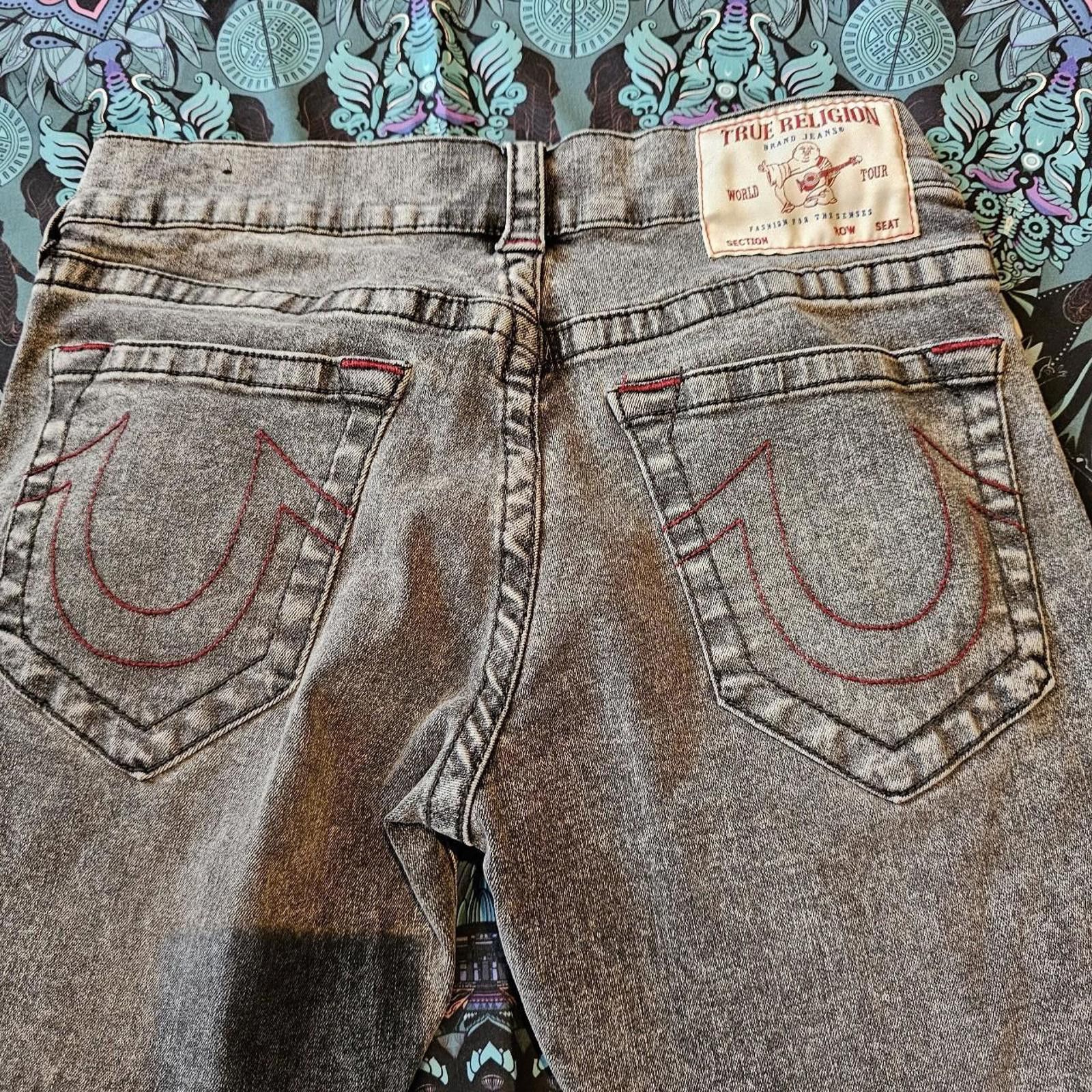 True Religion True Religion Men's Faded Black Jeans Size US 30 / EU 46 - 7 Thumbnail