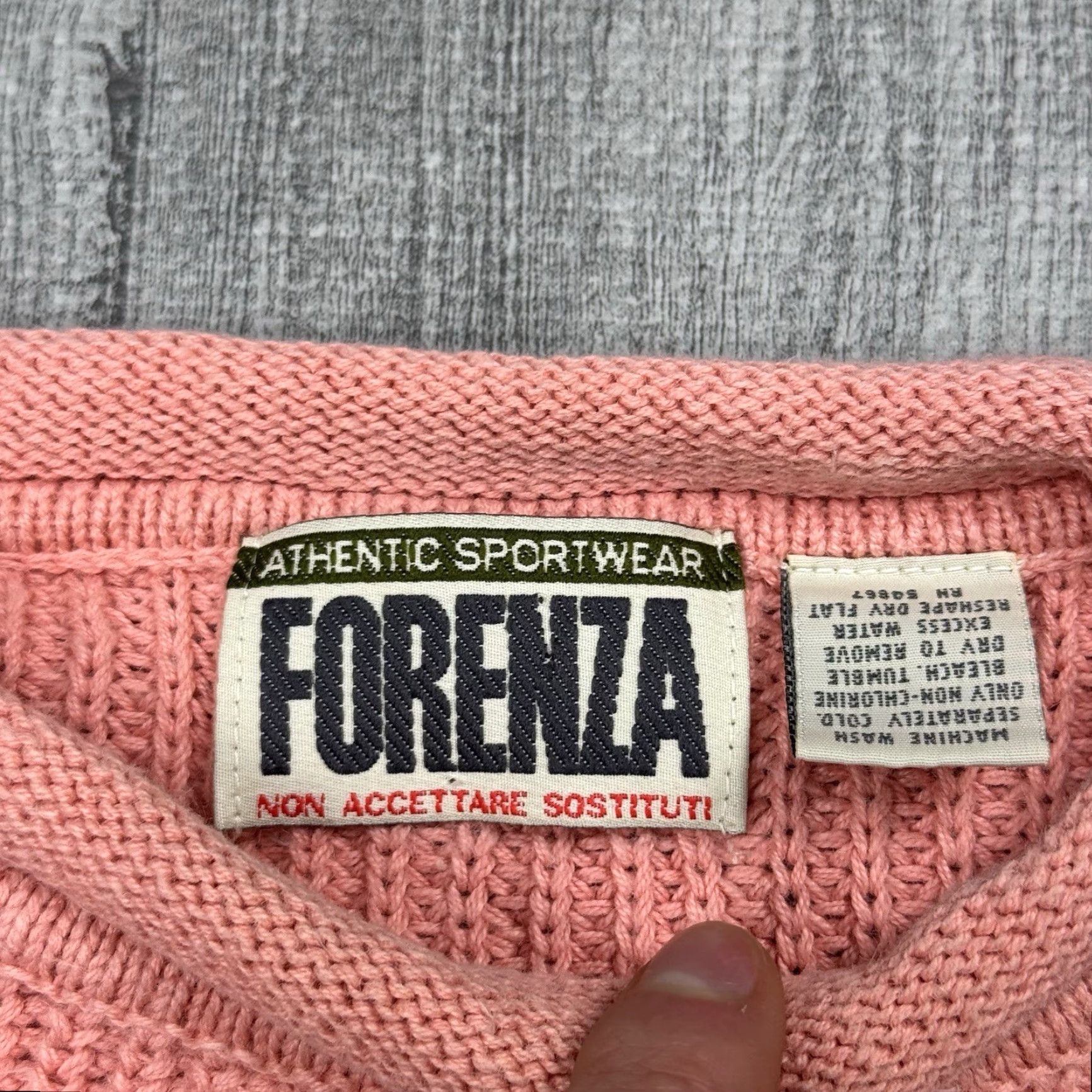Etro VINTAGE Forenza 90s Pink Chunky Knit Sweater Women’s L Crew Neck Oversized Cable-Knit Preppy Size L / US 10 / IT 46 - 3 Thumbnail