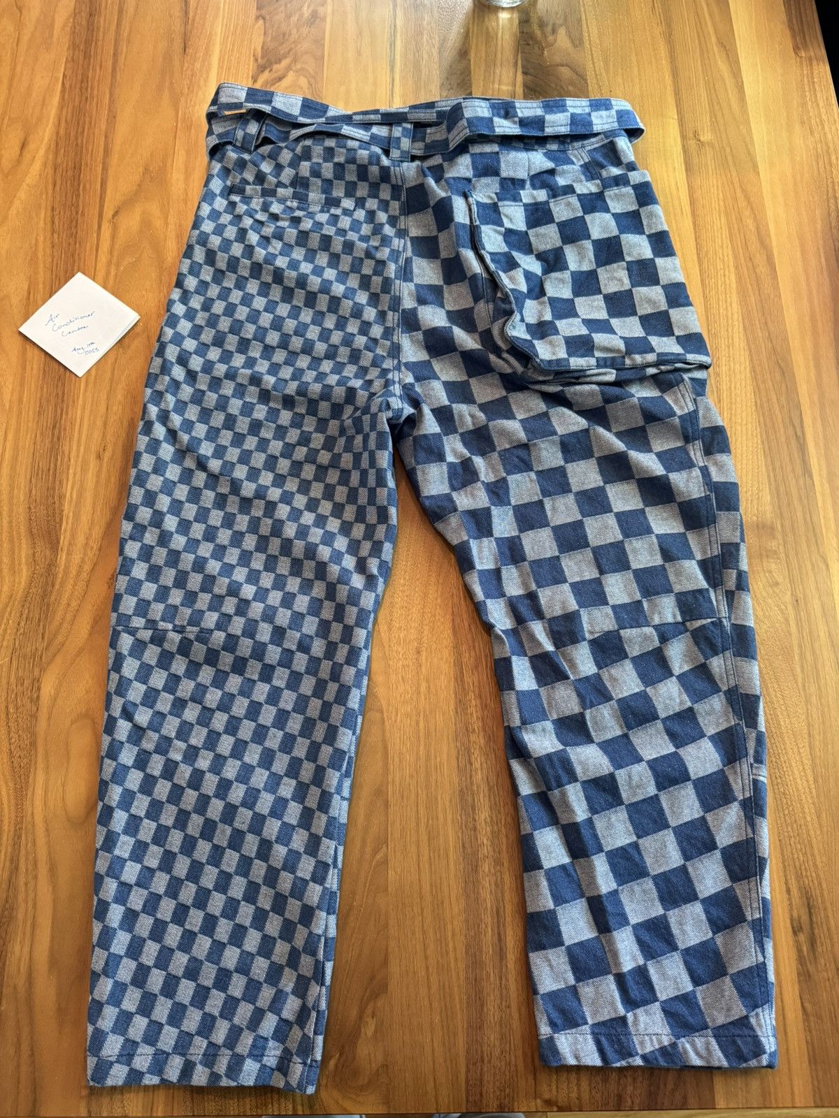 FRIED RICE Check Wrap Pants - Blue Size US 30 / EU 46 - 7 Thumbnail