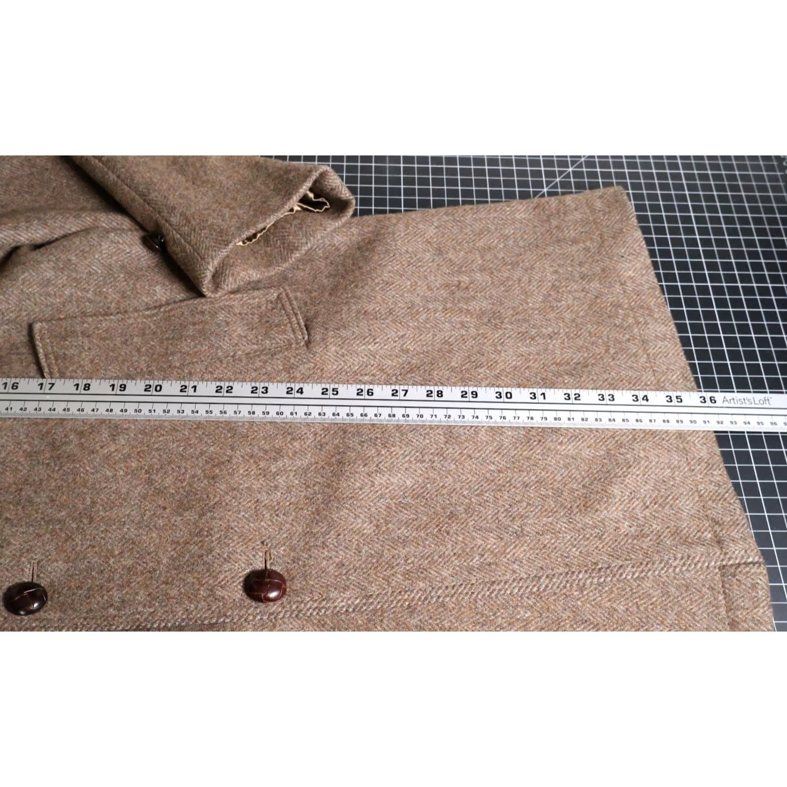 Vintage VINTAGE Casualcraft Overcoat Coat Wool 40 Brown 3 Button Herringbone Tweed USA Made Mens Long Size US XXS / EU 40 - 6 Thumbnail