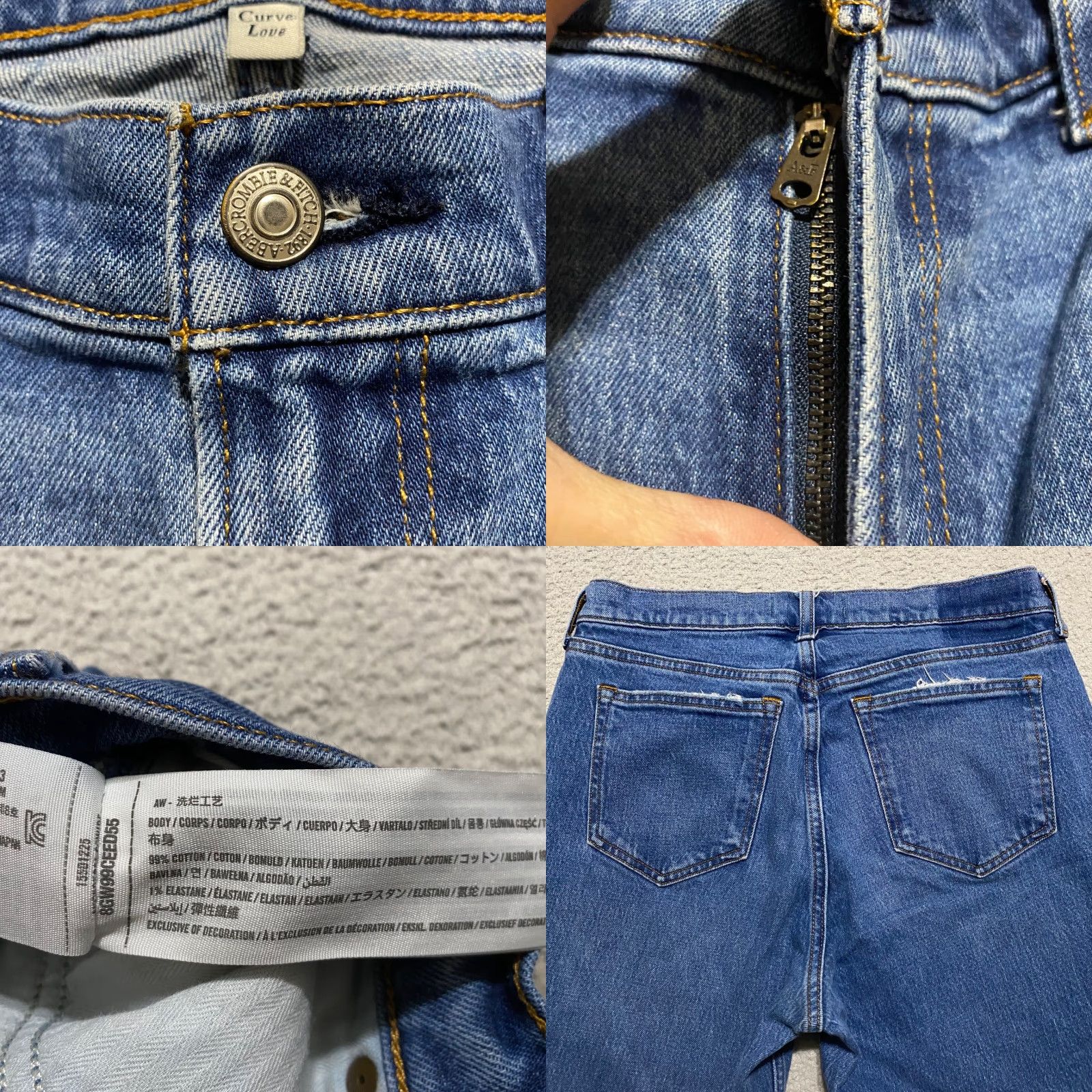 Abercrombie & Fitch Abercrombie & Fitch Jeans Womens sz 8 Blue Denim Medium Wash Straight 8 Blue Jeans Womens Regular Size 8 Vintage? No Size 30" / US 8 / IT 44 - 8 Thumbnail