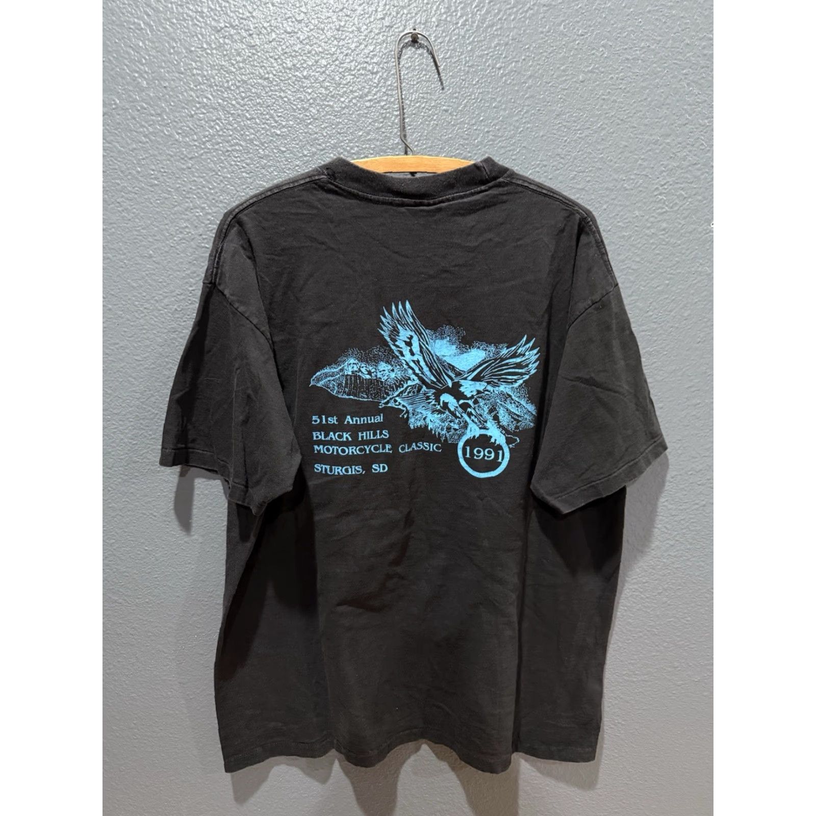 Harley Davidson VINTAGE Harley-Davidson T-Shirt XL Black 90s Wolf Legends Motorcycles Mens Shirt Size US XL / EU 56 / 4 - 5 Thumbnail