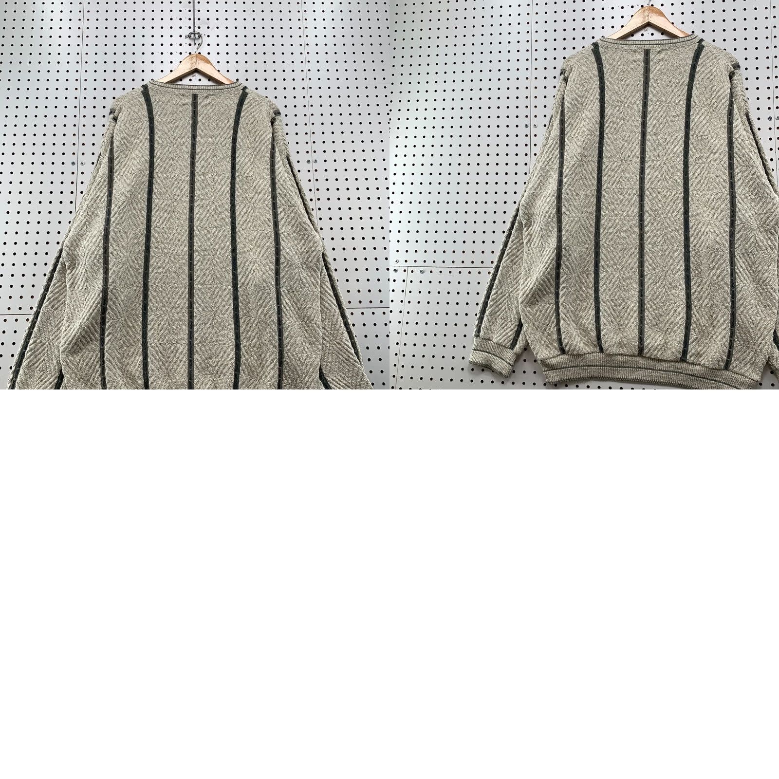 Croft & Barrow VINTAGE Croft & Barrow Sweater Mens XL Beige Striped Made USA Size US XL / EU 56 / 4 - 9 Thumbnail