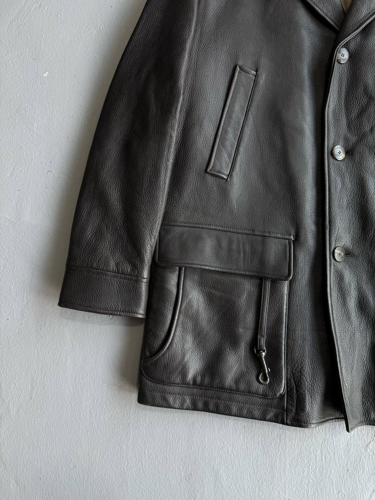 Loro Piana Loro Piana Leather Cashmere Coat Size US XXL / EU 58 / 5 - 5 Thumbnail